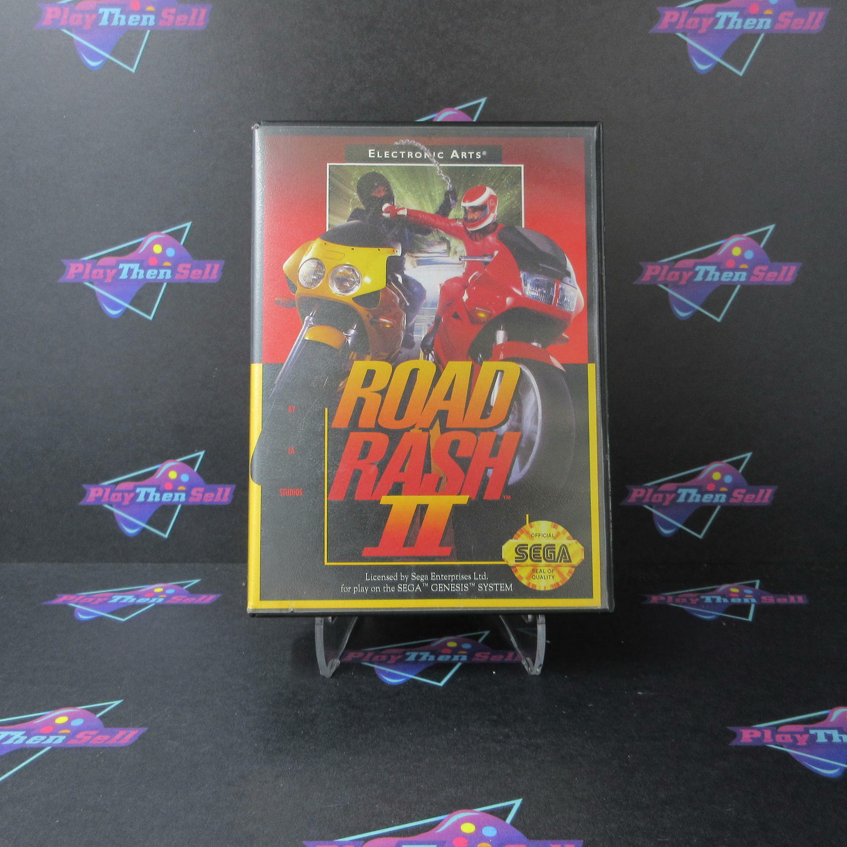 Road Rash II Sega Genesis Boxed MD Complete CIB - Very Good