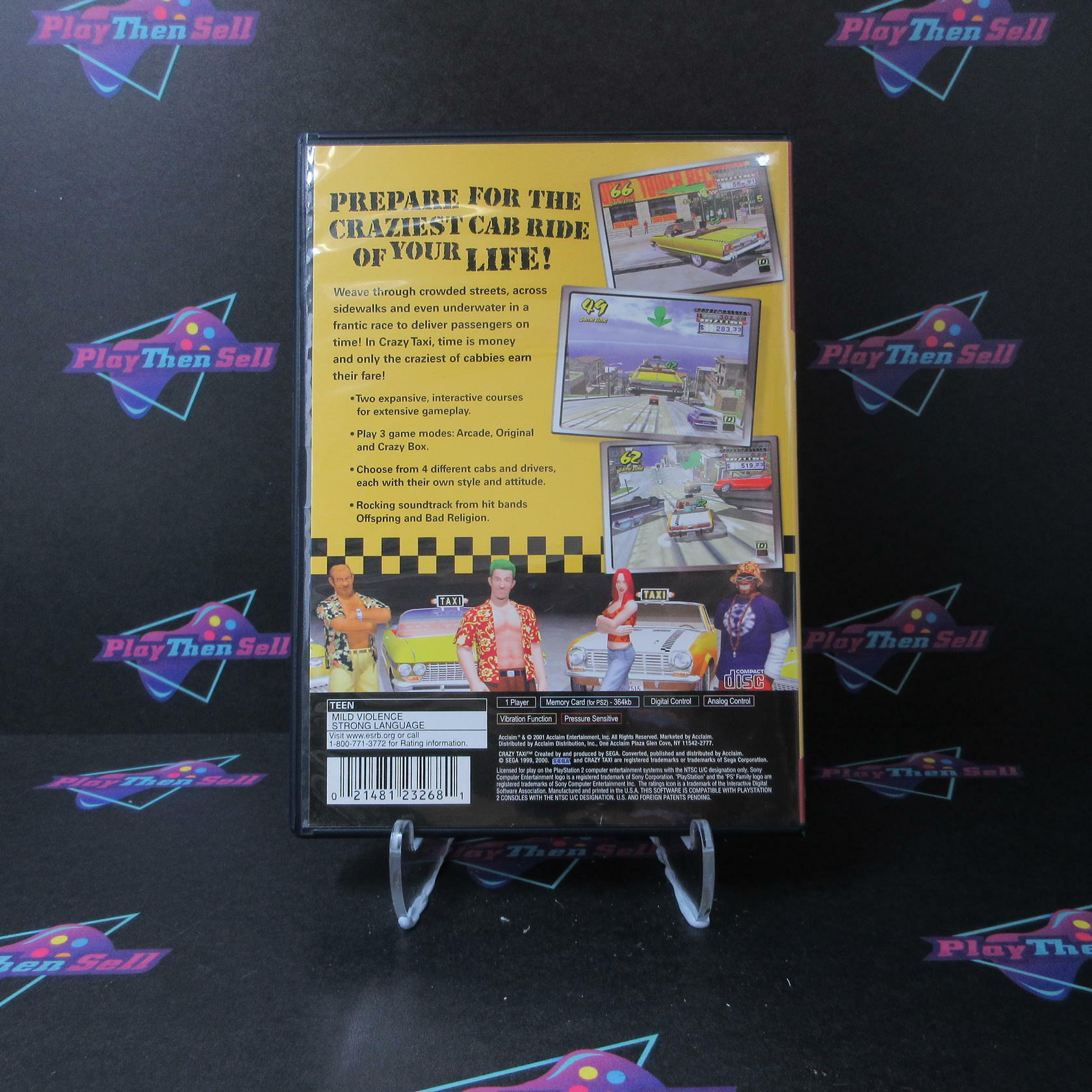 Crazy Taxi PS2 PlayStation 2 Greatest Hits  BL Disc + Reg Card - Like New