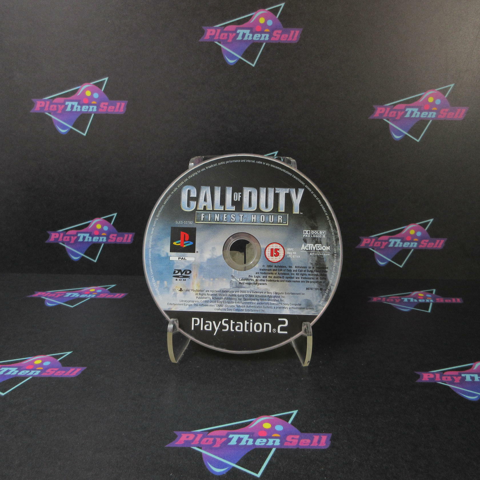 Call of Duty Finest Hour PS2 PlayStation 2 PAL Region Disc Only - Very Good