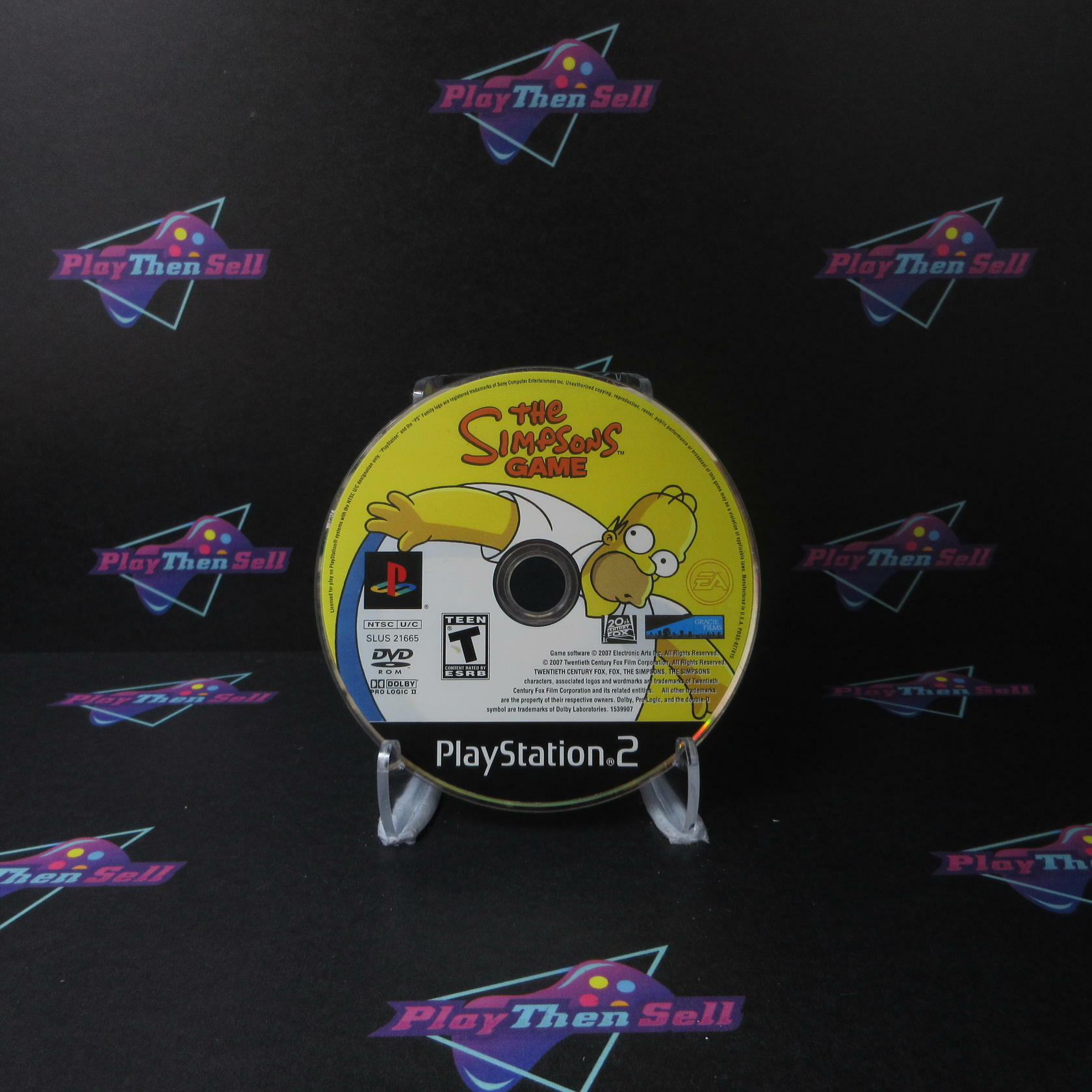 The Simpsons Game PS2 PlayStation 2 Disc Only - Very Good