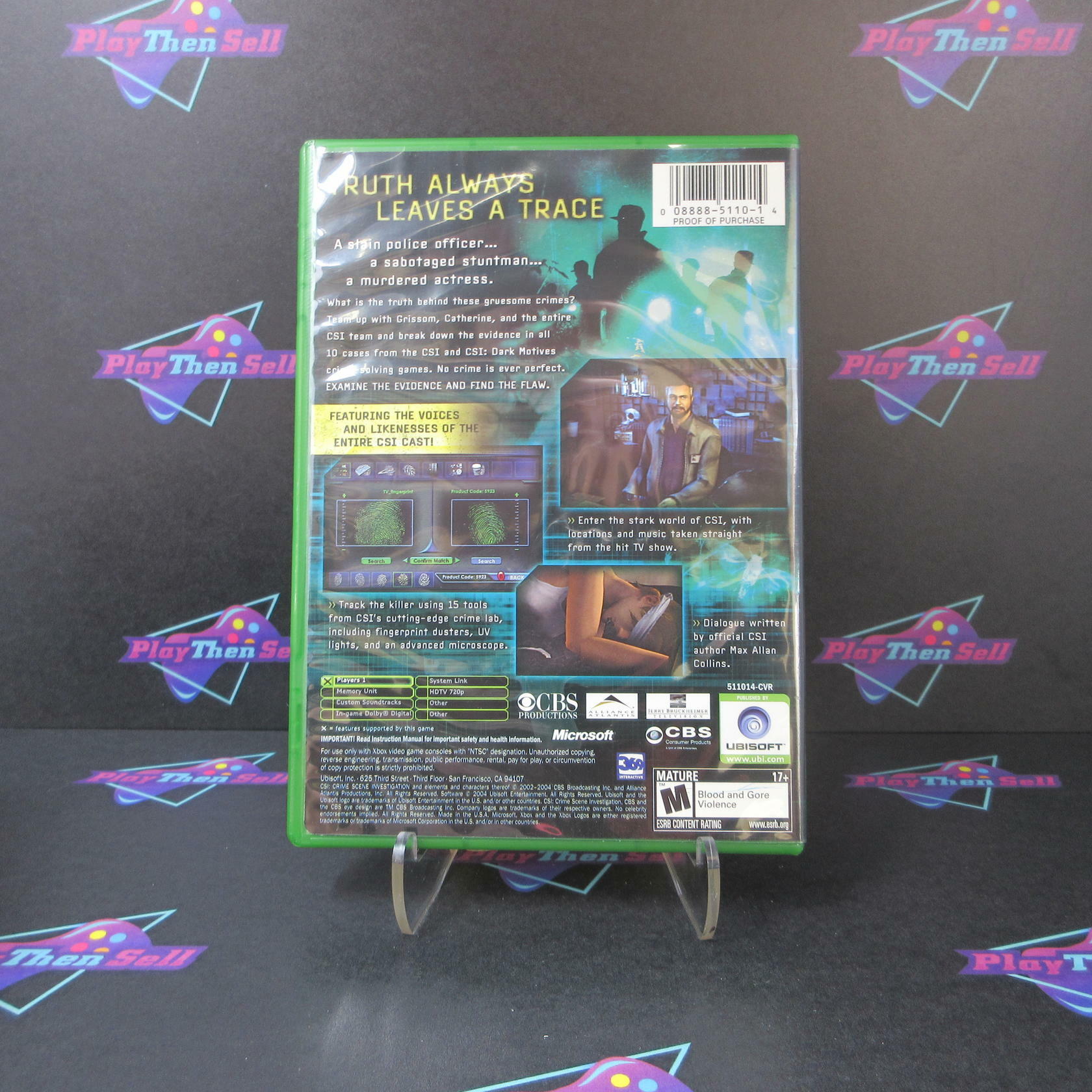 CSI Crime Scene Investigation Xbox + Reg Card MD Complete CIB - Very Good