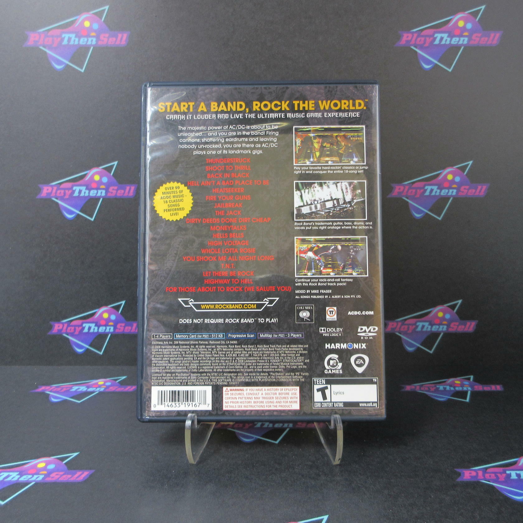 ACDC Live Rock Band Track Pack PS2 Playstation 2 - Like New