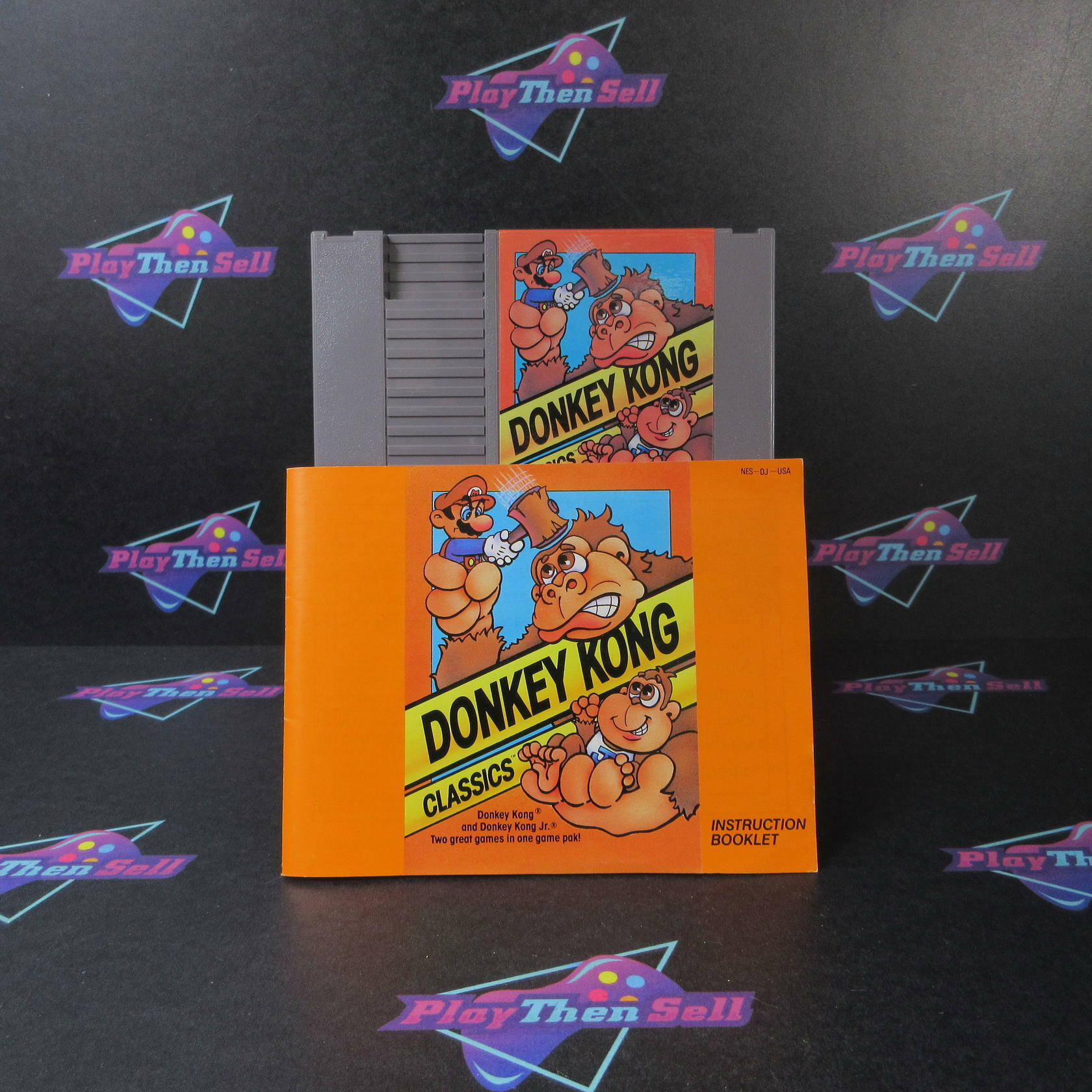 Donkey Kong Classics Nintendo NES Cartridge + Manual Authentic / Tested - Very Good