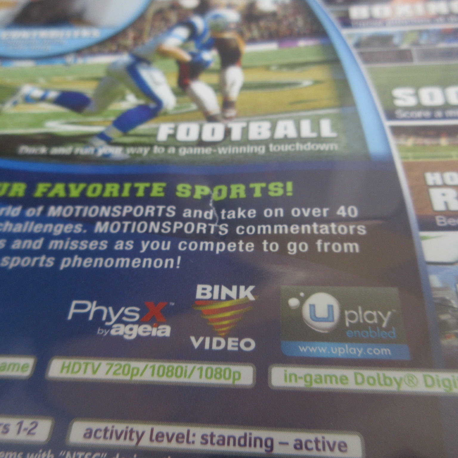Kinect MotionSports Xbox 360 AD Complete - Very Good