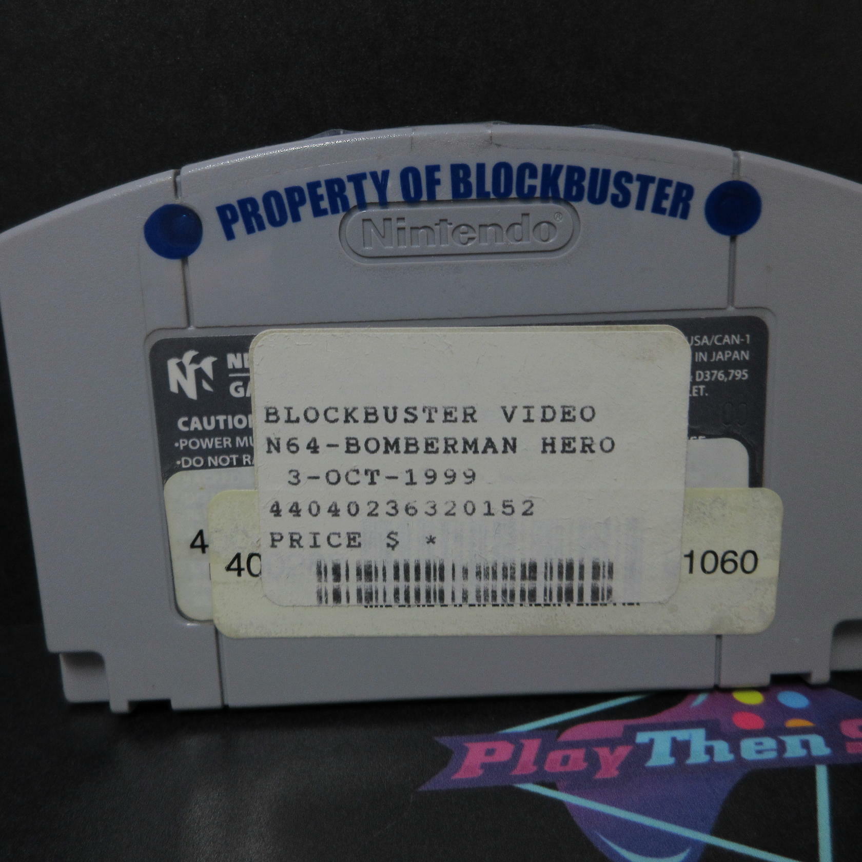 Bomberman Hero Nintendo 64 Cartridge Only Blockbuster Sticker - Very Good