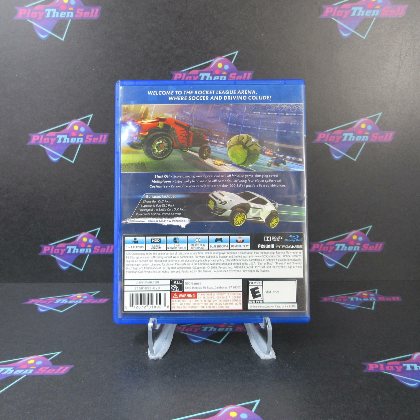 Rocket League Collector's Edition + Card PS4 PlayStation 4 AD Complete CIB - Very Good