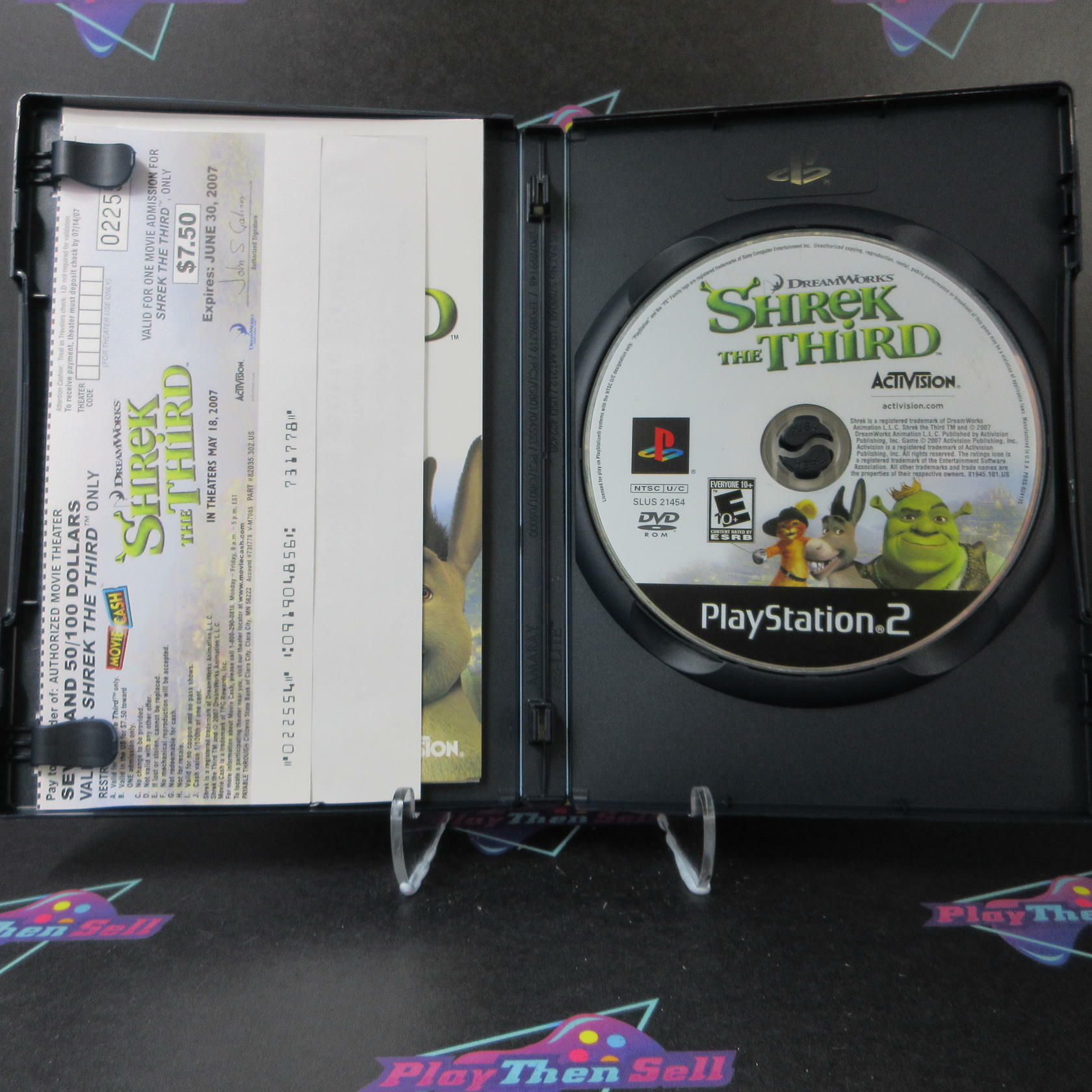Shrek the Third PS2 PlayStation 2 + Movie Ticket - Like New