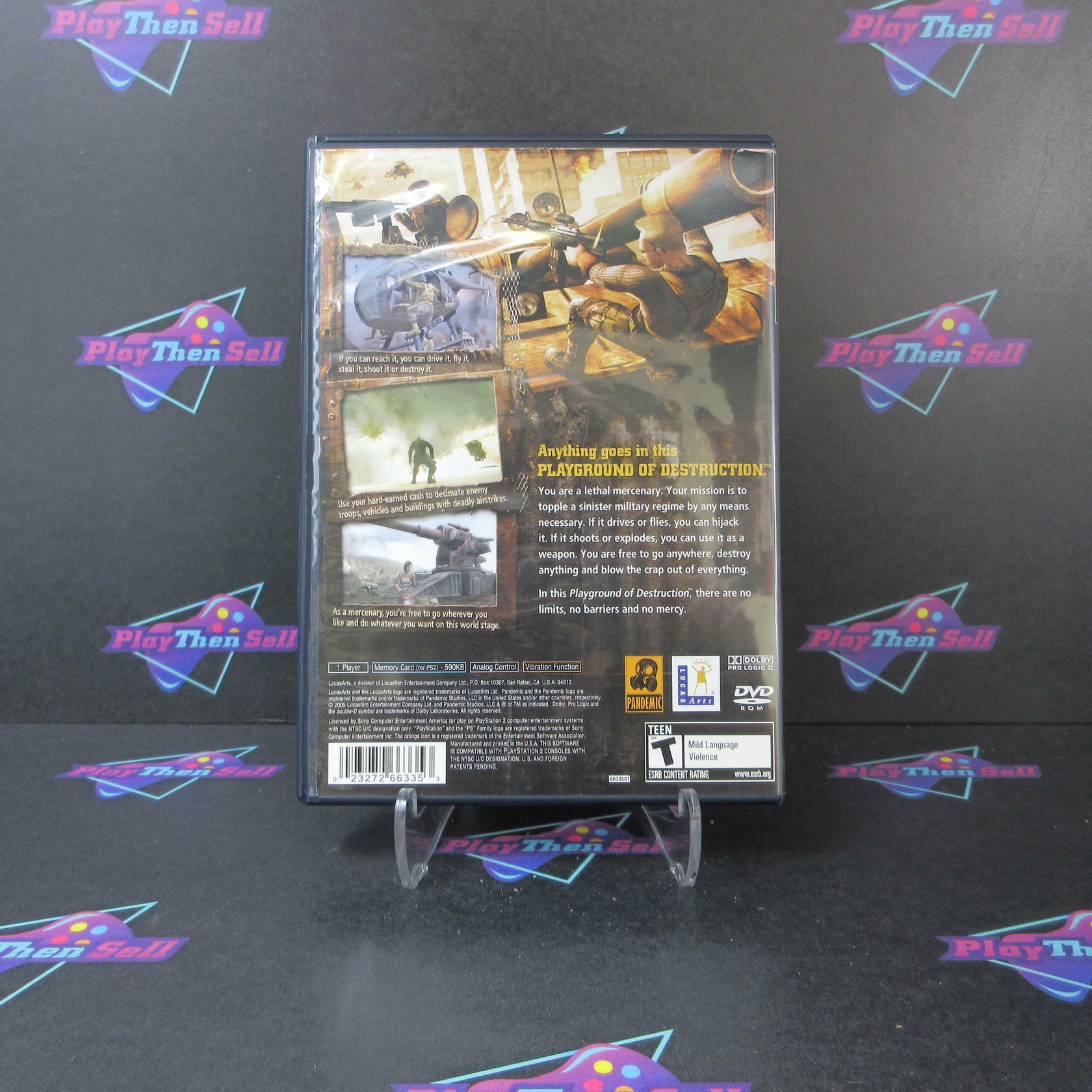 Mercenaries Playground of Destruction PS2 AD/NM - Very Good