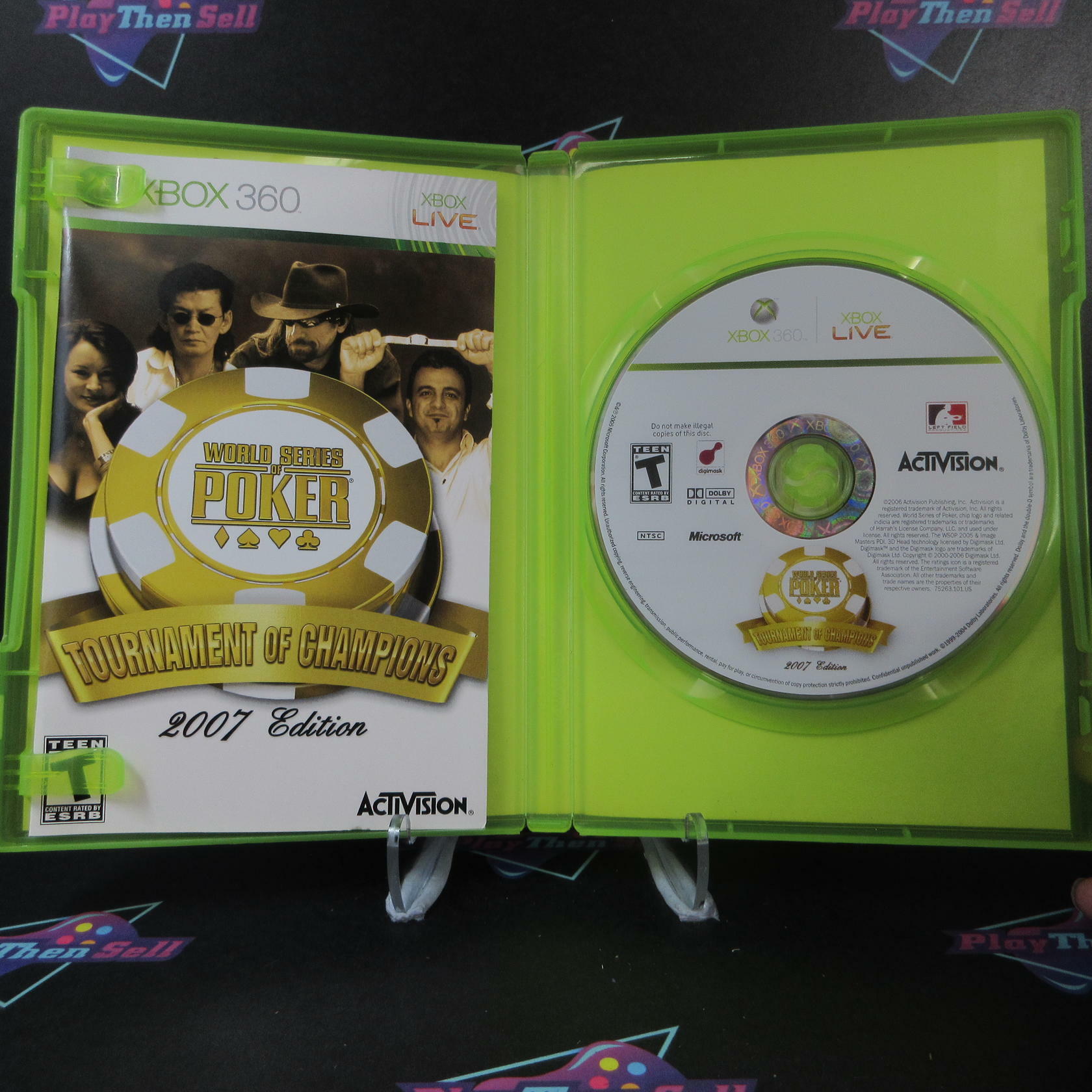 World Series of Poker Tournament of Champions 2007 Ed + Reg Card Xbox 360 AD CIB - Very Good