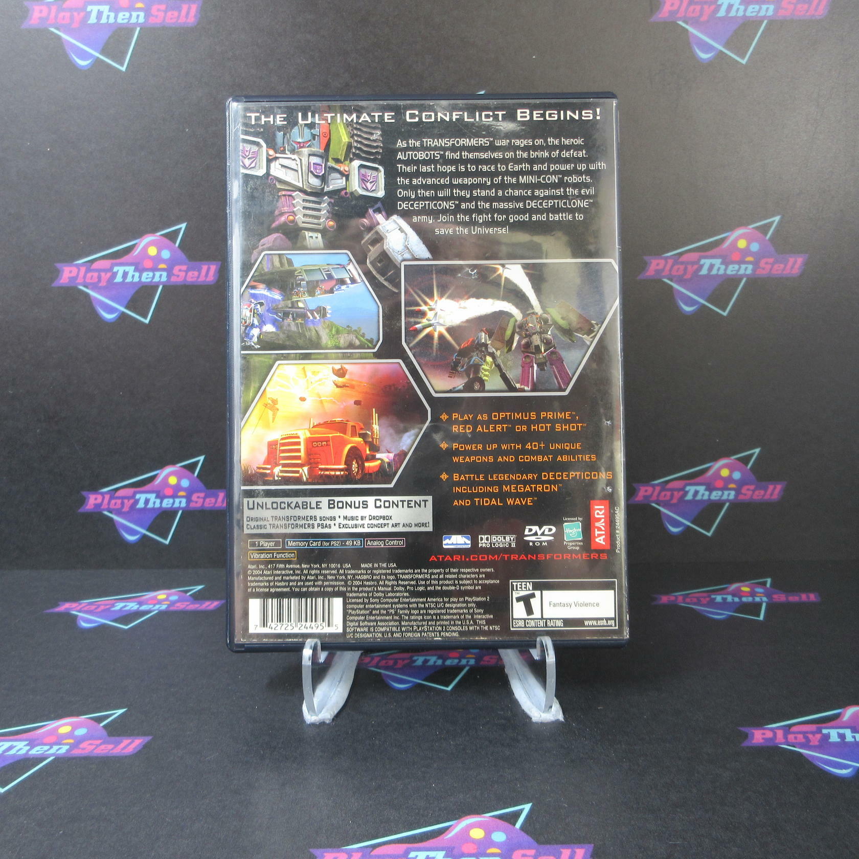 Transformers PS2 PlayStation 2 AD/NM - Very Good