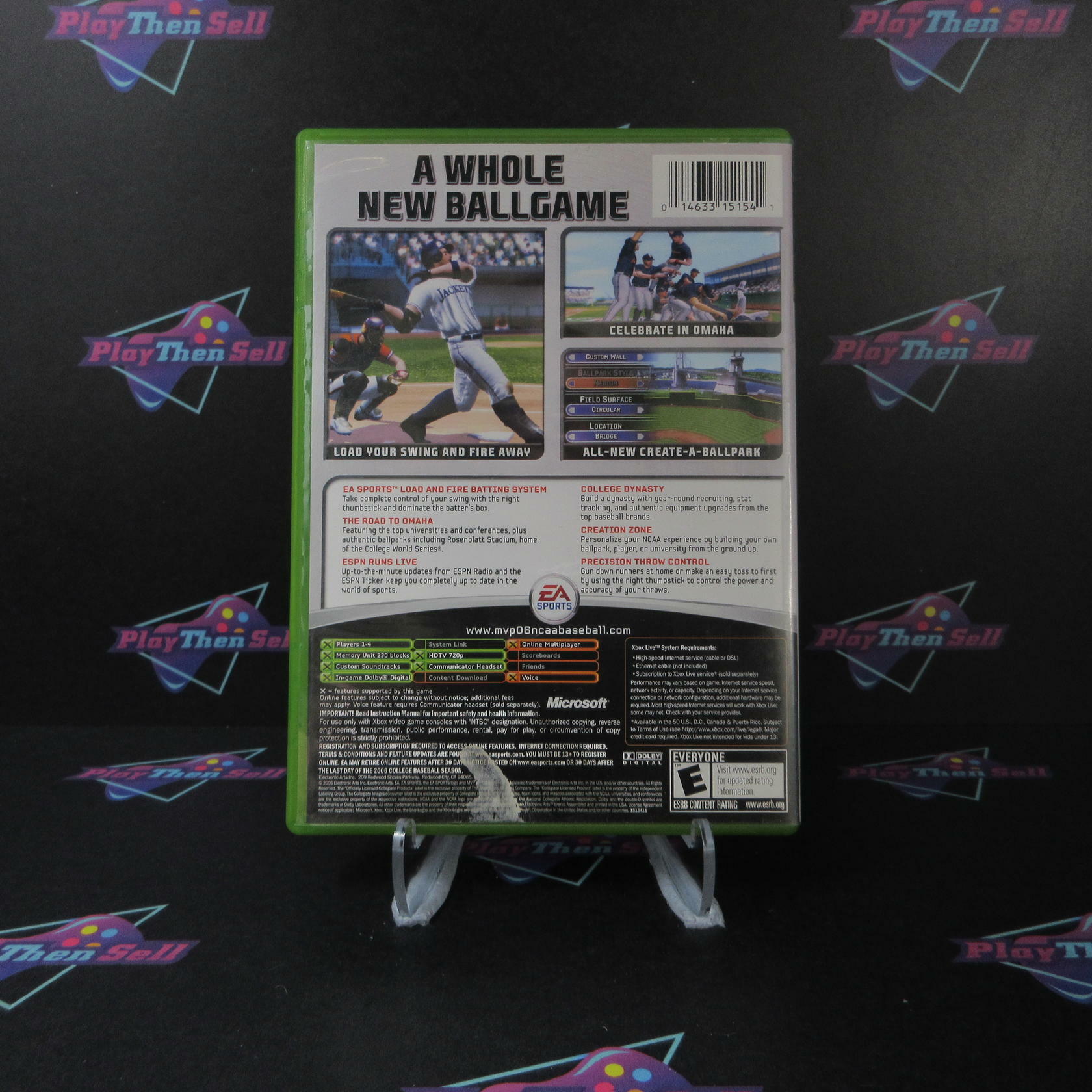 MVP 06 NCAA Baseball Xbox AD Complete CIB - Very Good