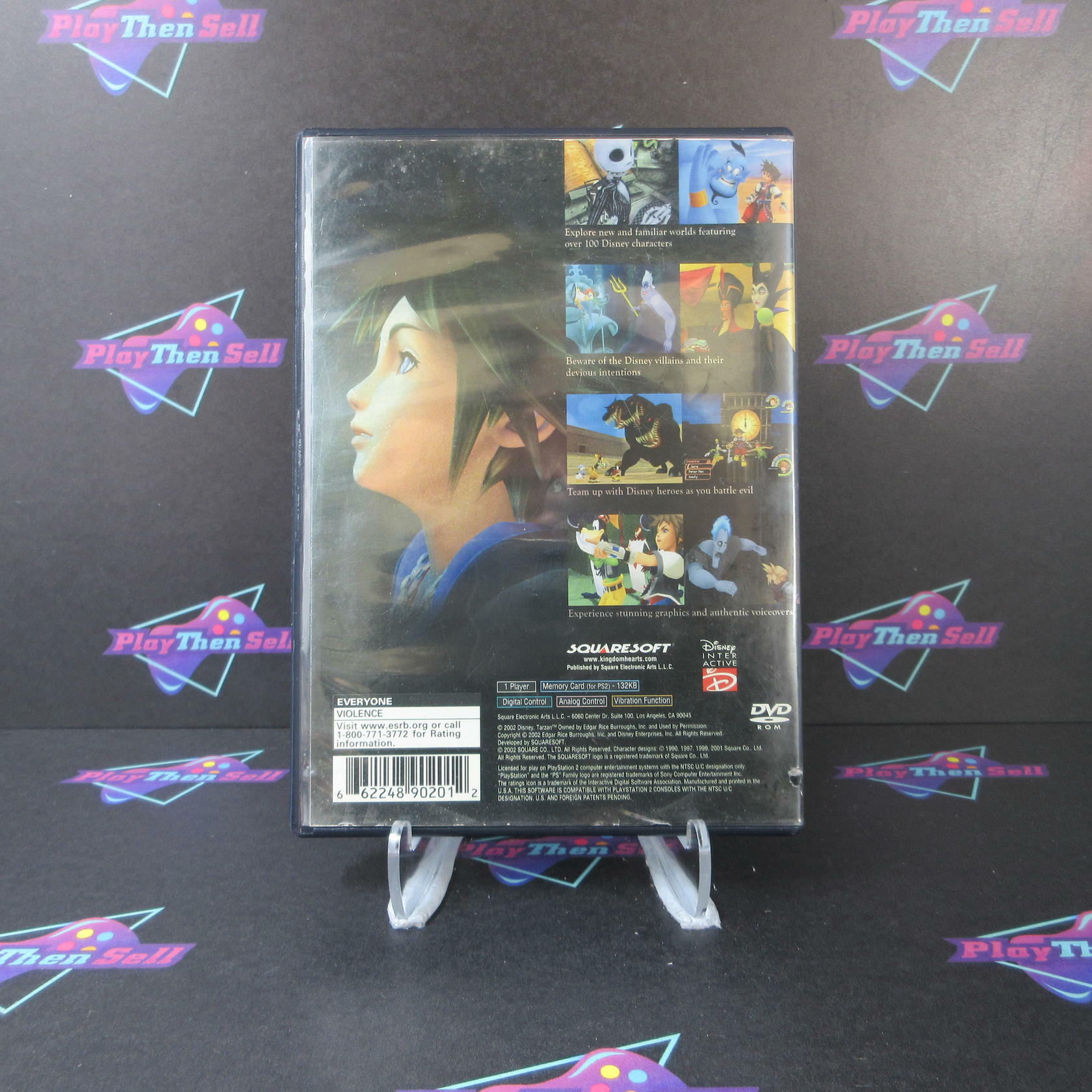 Kingdom Hearts + Reg Card PS2 PlayStation 2 AD Complete CIB - Very Good