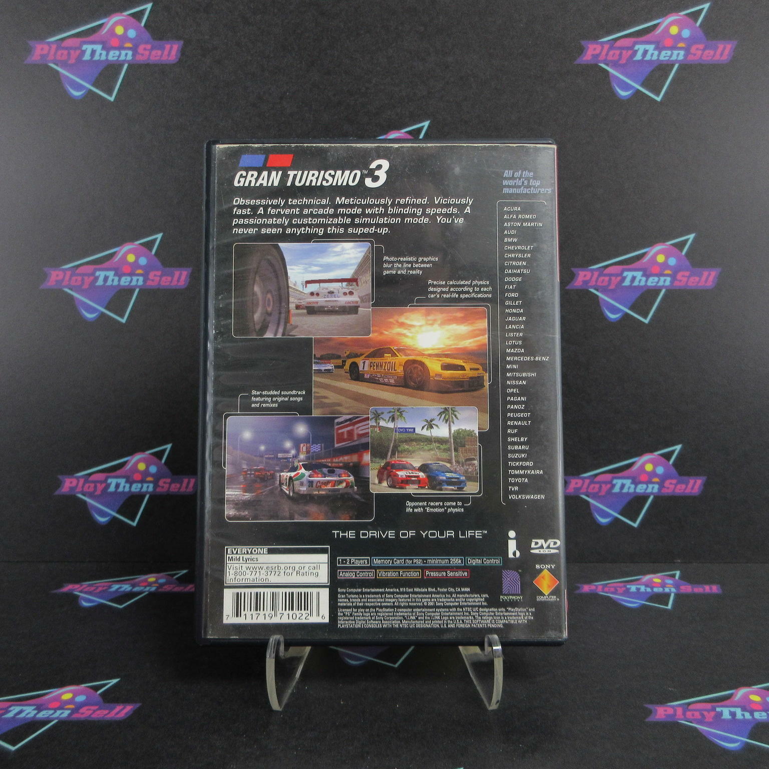 Gran Turismo 3 A-spec GH PS2 PlayStation 2 AD/MD Complete CIB - Very Good