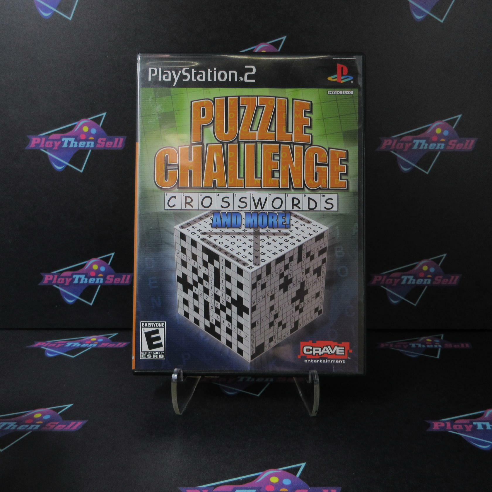 Puzzle Challenge Crosswords and More PS2 PlayStation 2 AD Complete CIB - Very Good