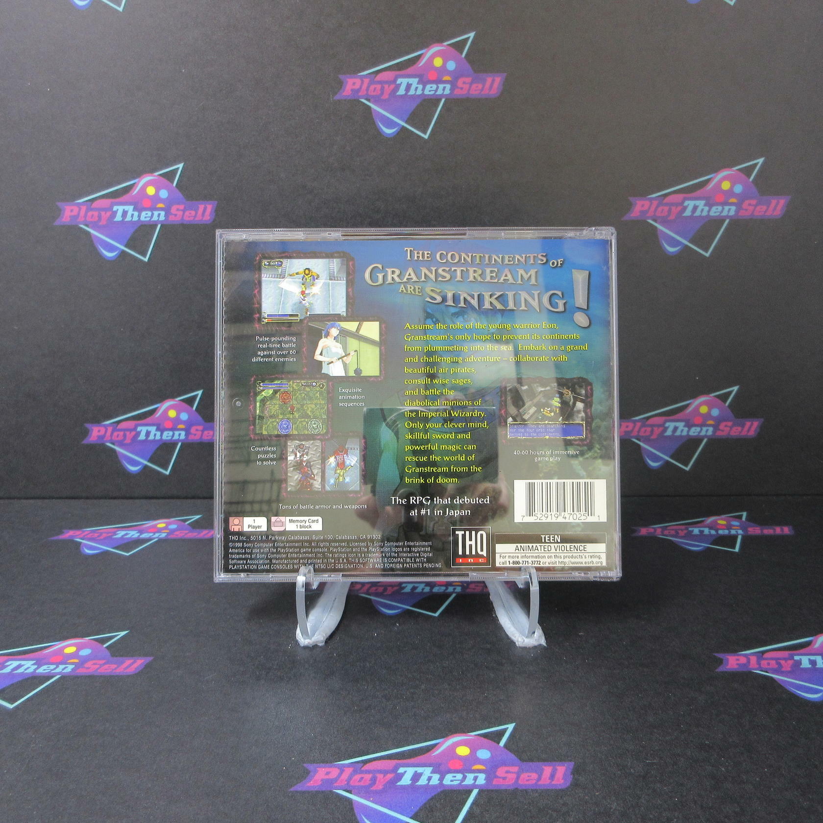 The Granstream Saga + Reg Card PS1 PlayStation 1 MD Complete CIB - Very Good