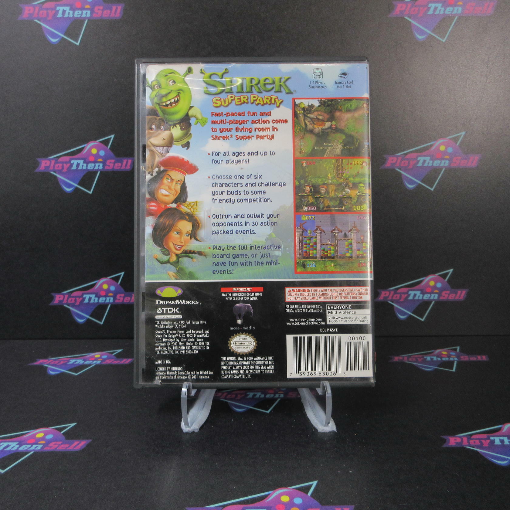 Shrek Super Party + Reg Card Nintendo GameCube AD Complete CIB - Very Good