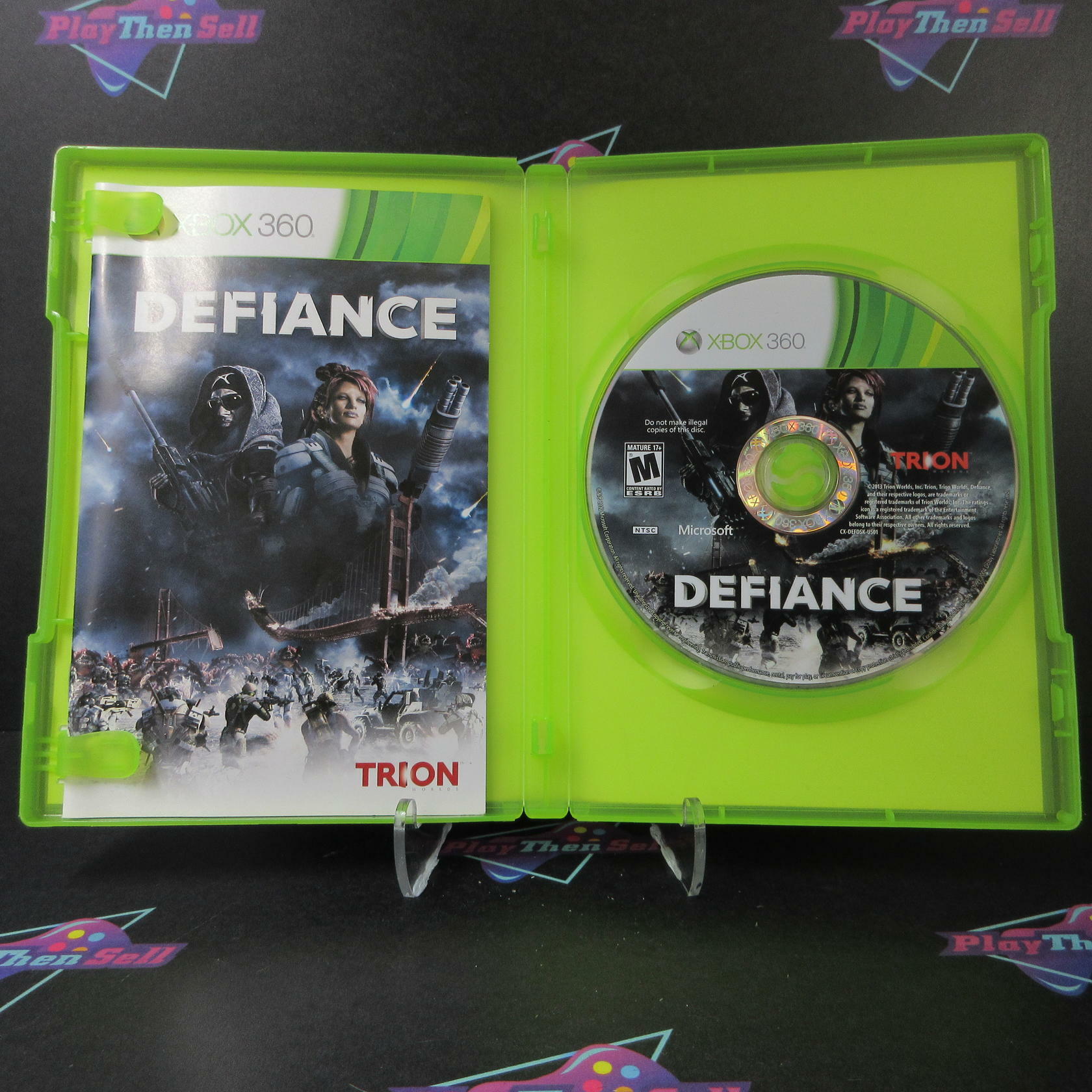 Defiance Xbox 360 + Stickers/Postcards - Like New