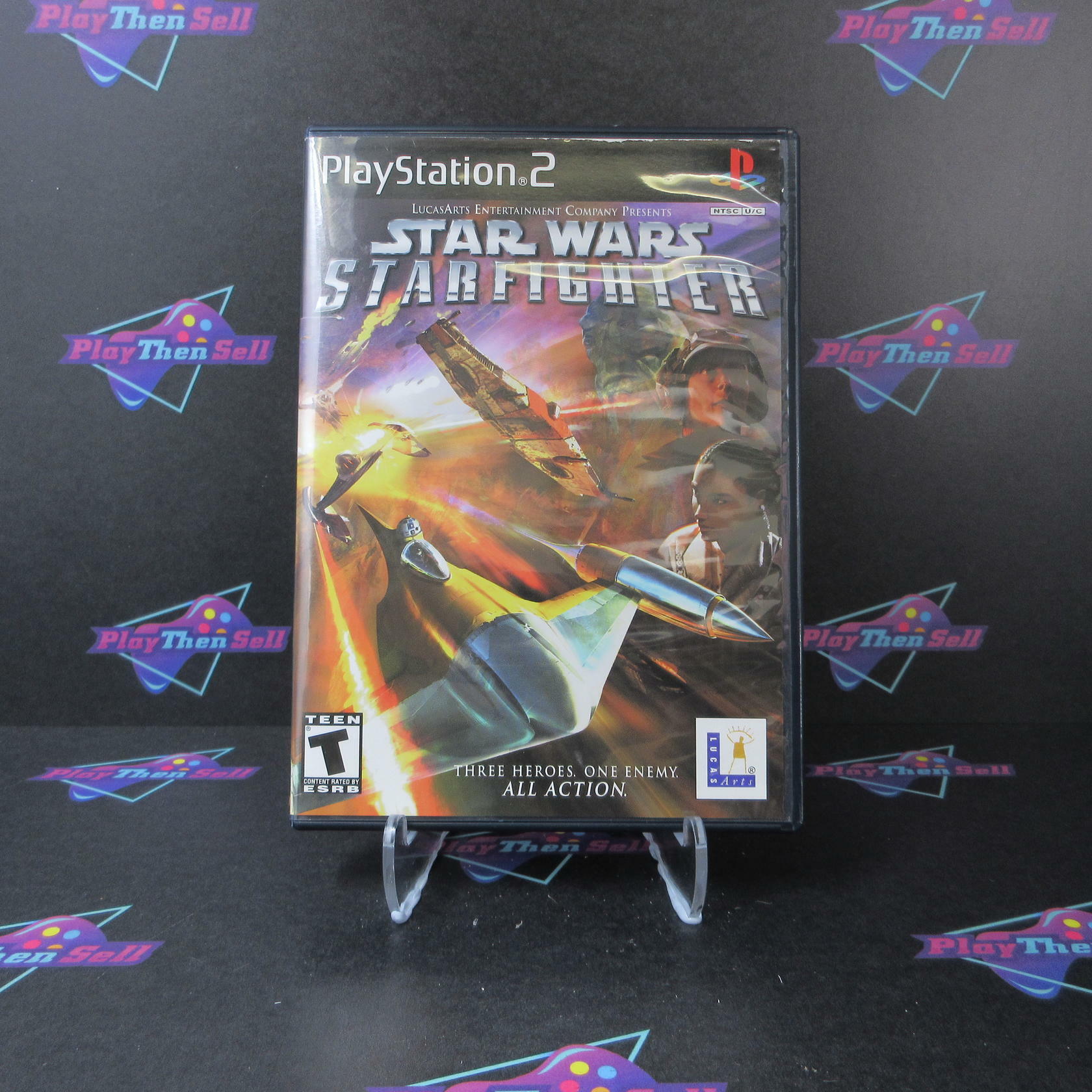 Star Wars Starfighter + Reg Card PS2 PlayStation 2 AD Complete CIB - Very Good