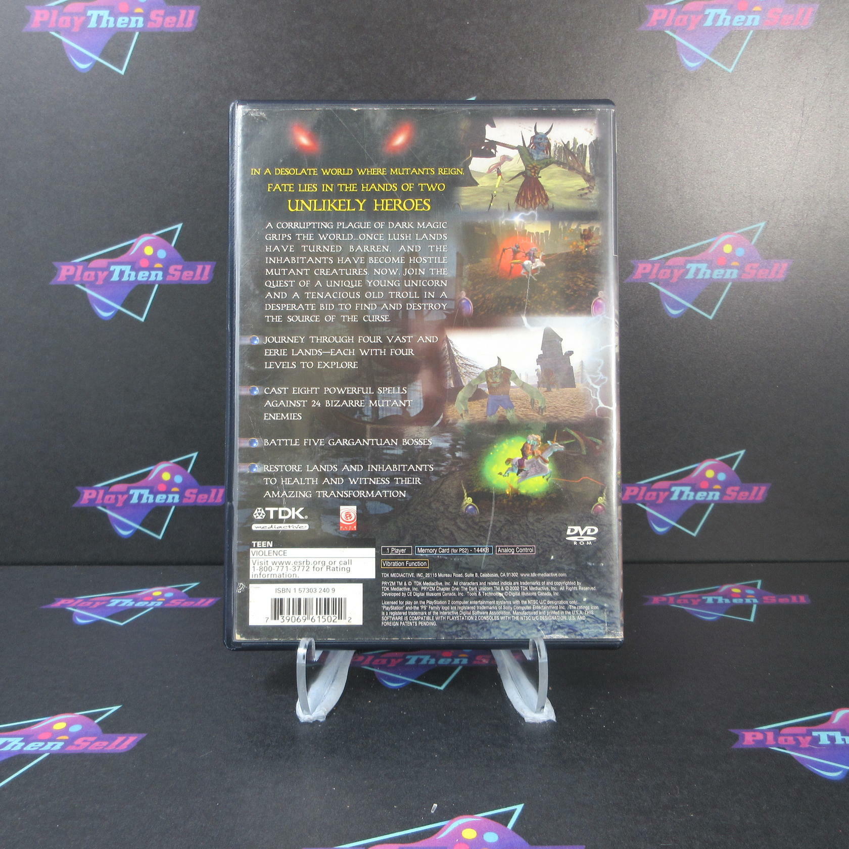 Pryzm Chapter One The Dark Unicorn PS1 PlayStation 1 AD Complete CIB - Very Good