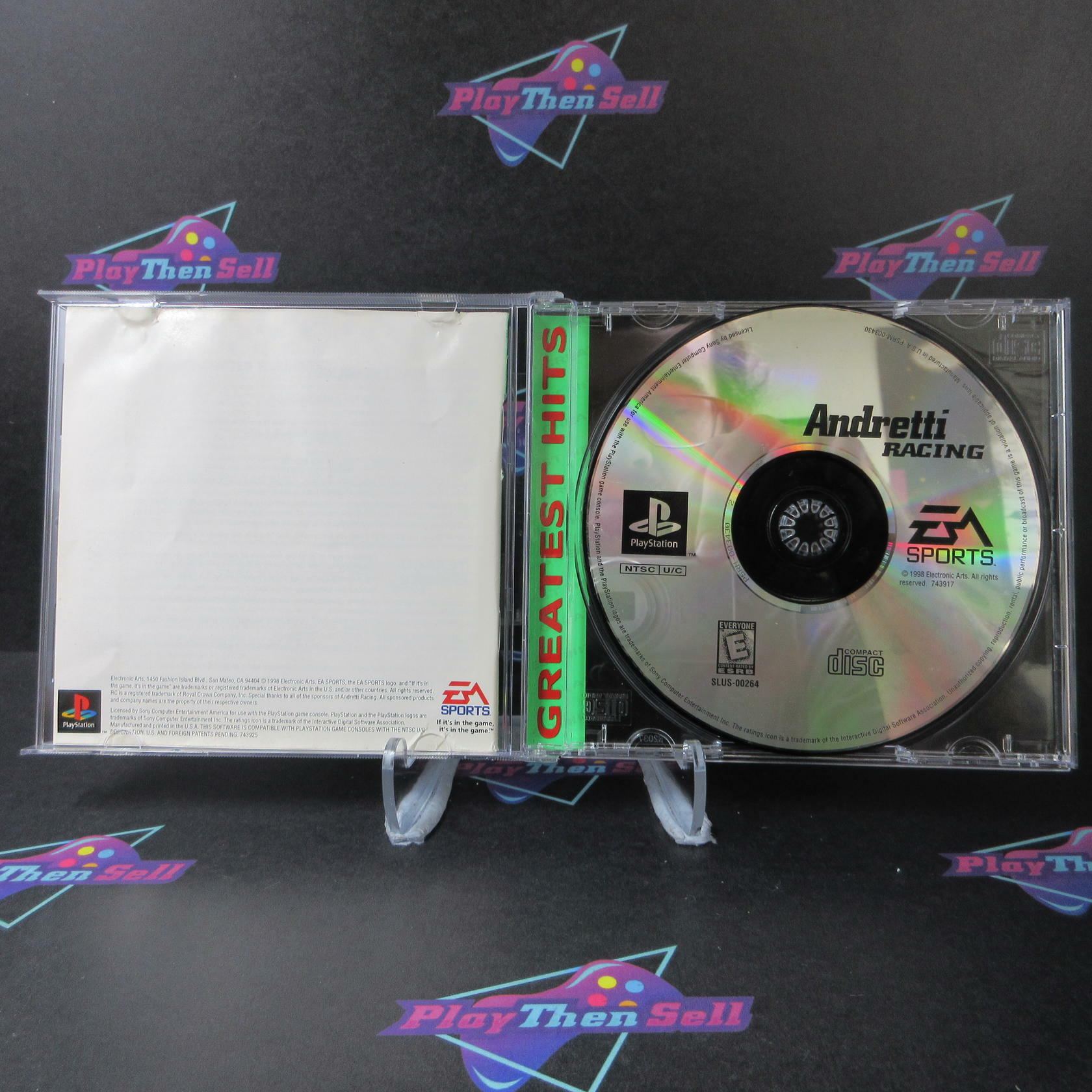 Andretti Racing + Reg Card PS1 PlayStation 1 MD Complete CIB - Very Good
