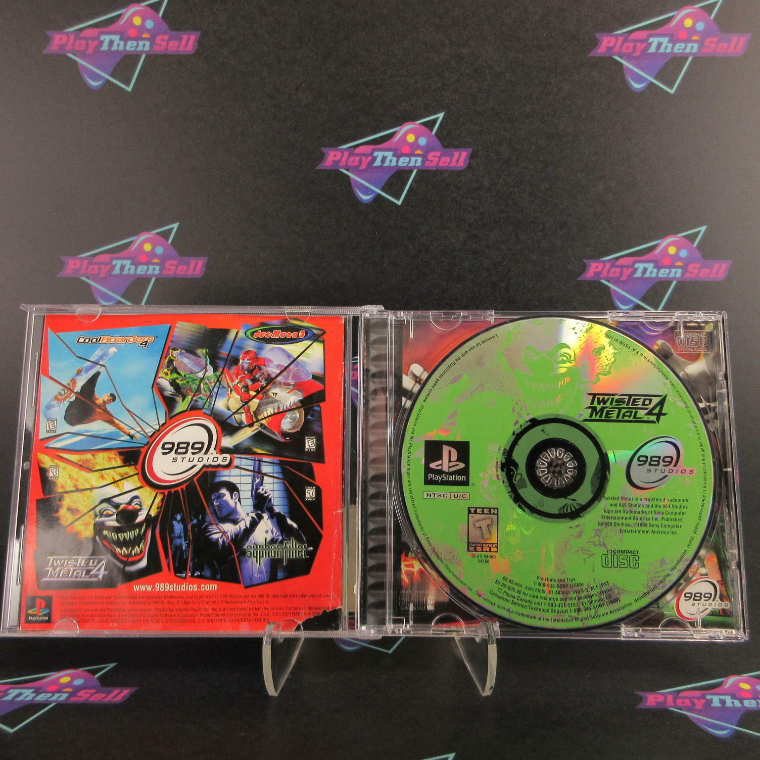 Twisted Metal 4 + Reg Card PS1 PlayStation 1 AD/MD Complete - Very Good