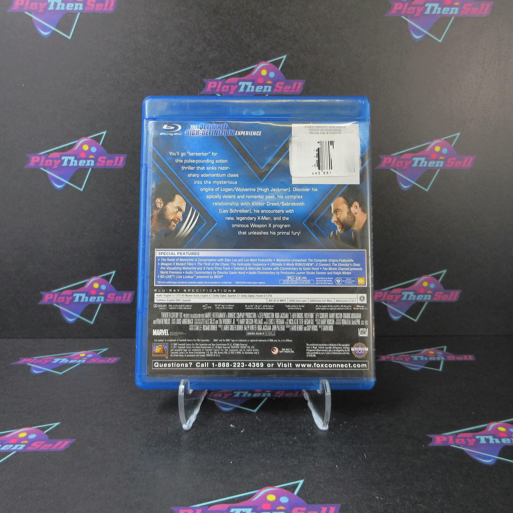 X-Men Origins Wolverine Blu-Ray CS/AD - Very Good