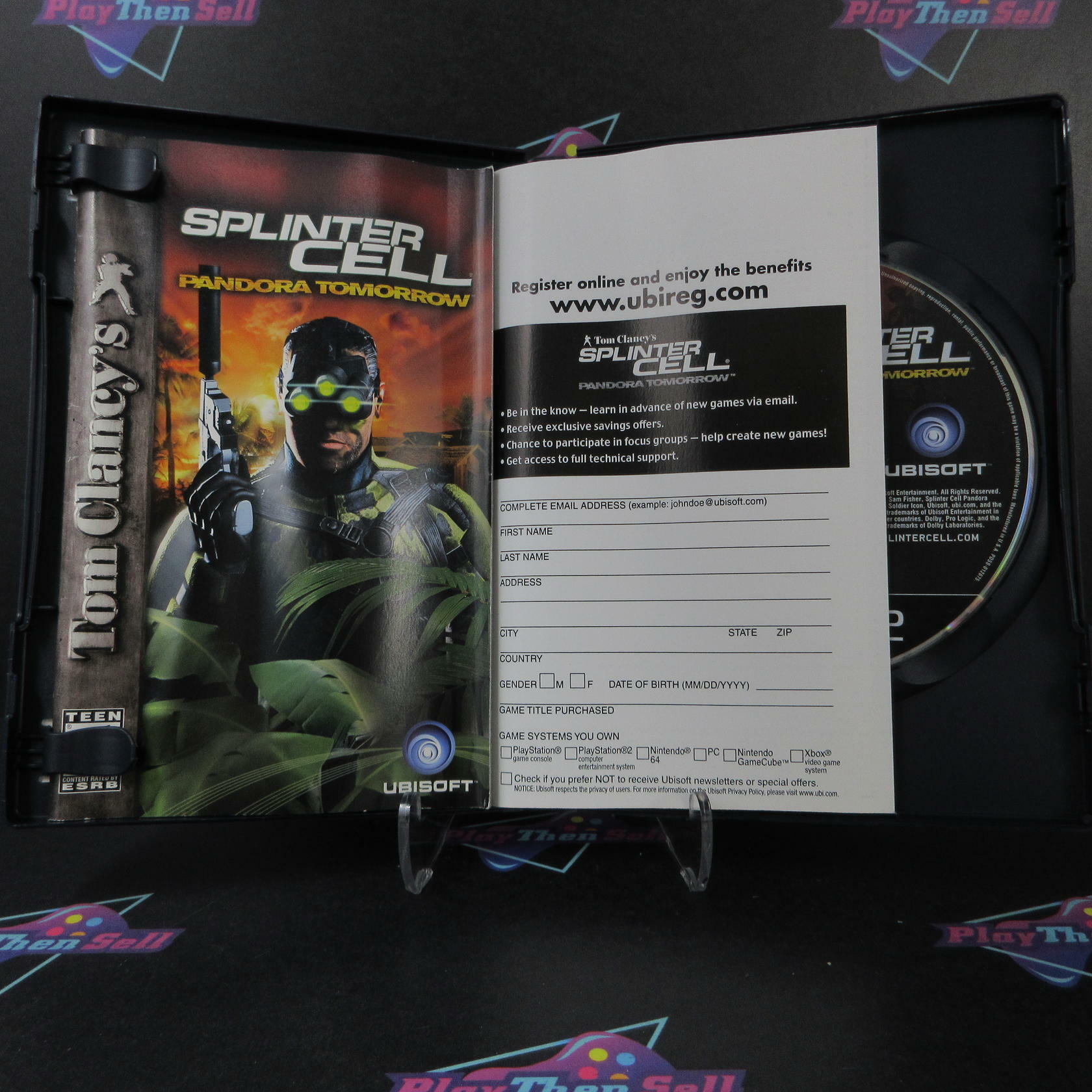 Splinter Cell Pandora Tomorrow + Reg Card PS2 PlayStation 2 AD/MD CIB - Very Good