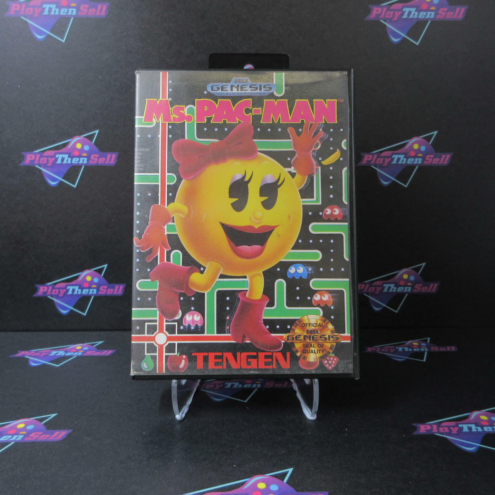 Ms. Pac-man Sega Genesis Boxed AD/NM - Very Good