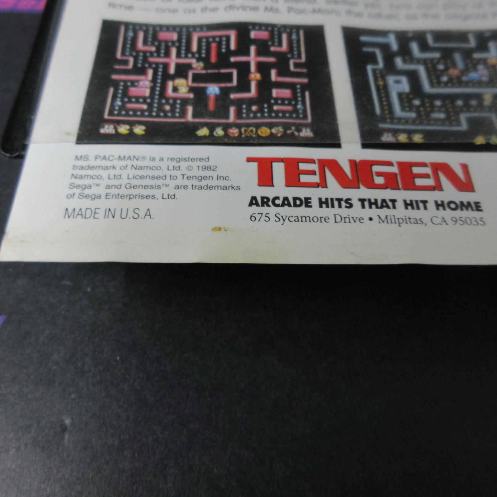 Ms. Pac-man Sega Genesis Boxed AD/NM - Very Good