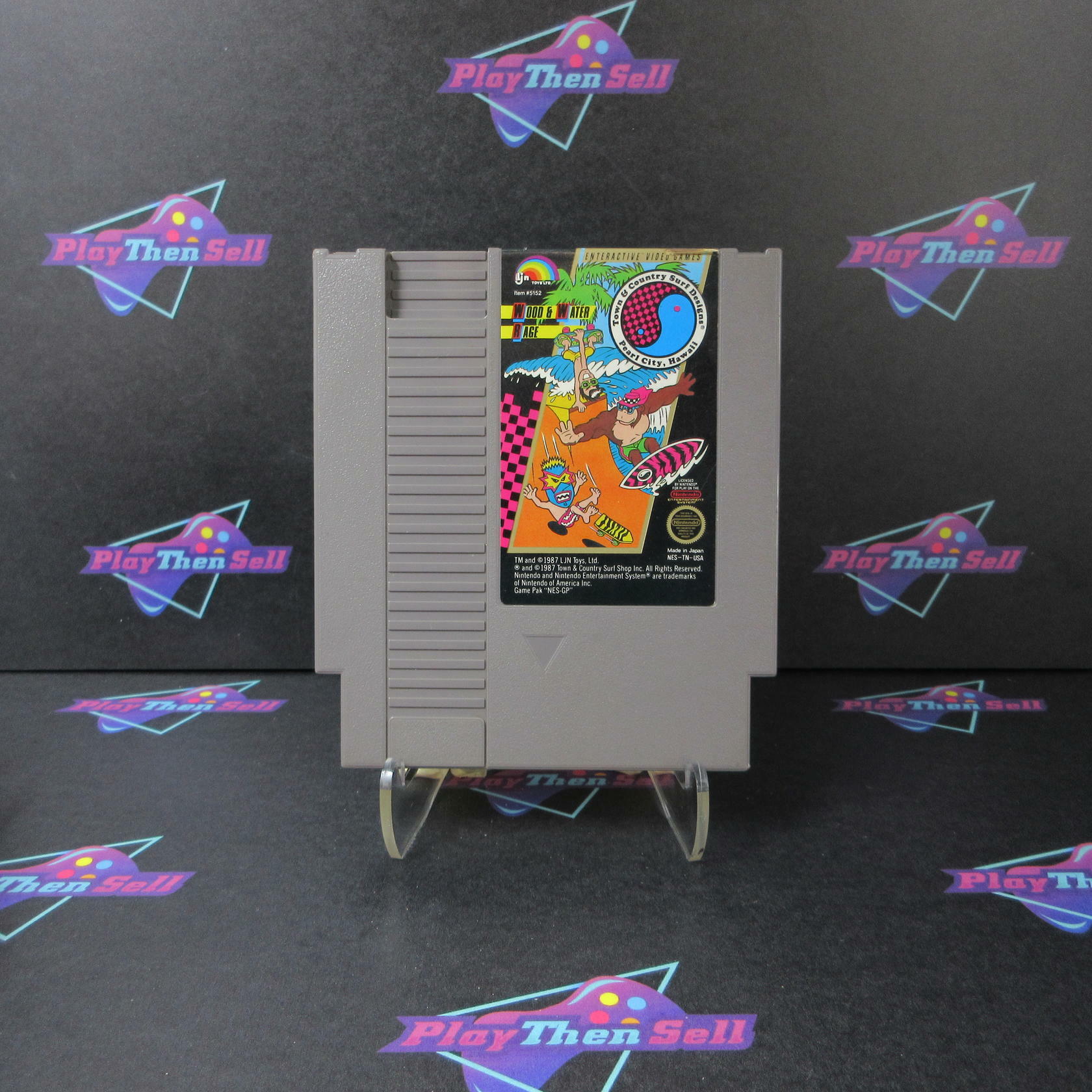 T & C Surf Designs Wood & Water Rage NES AD Nintendo Cart Only Authentic - Very Good