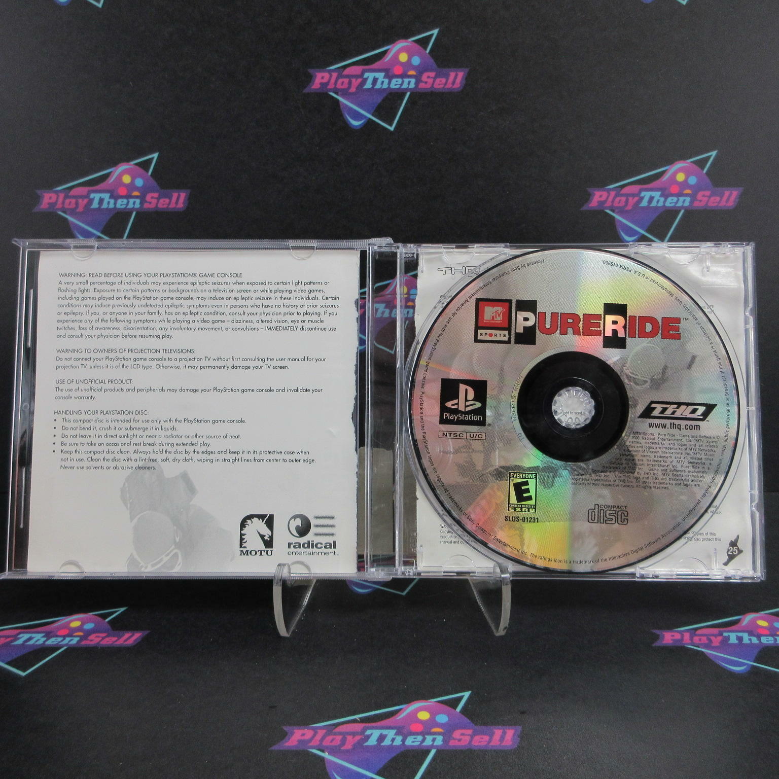 MTV Pure Ride PS1 PlayStation 1 AD/MD - Very Good