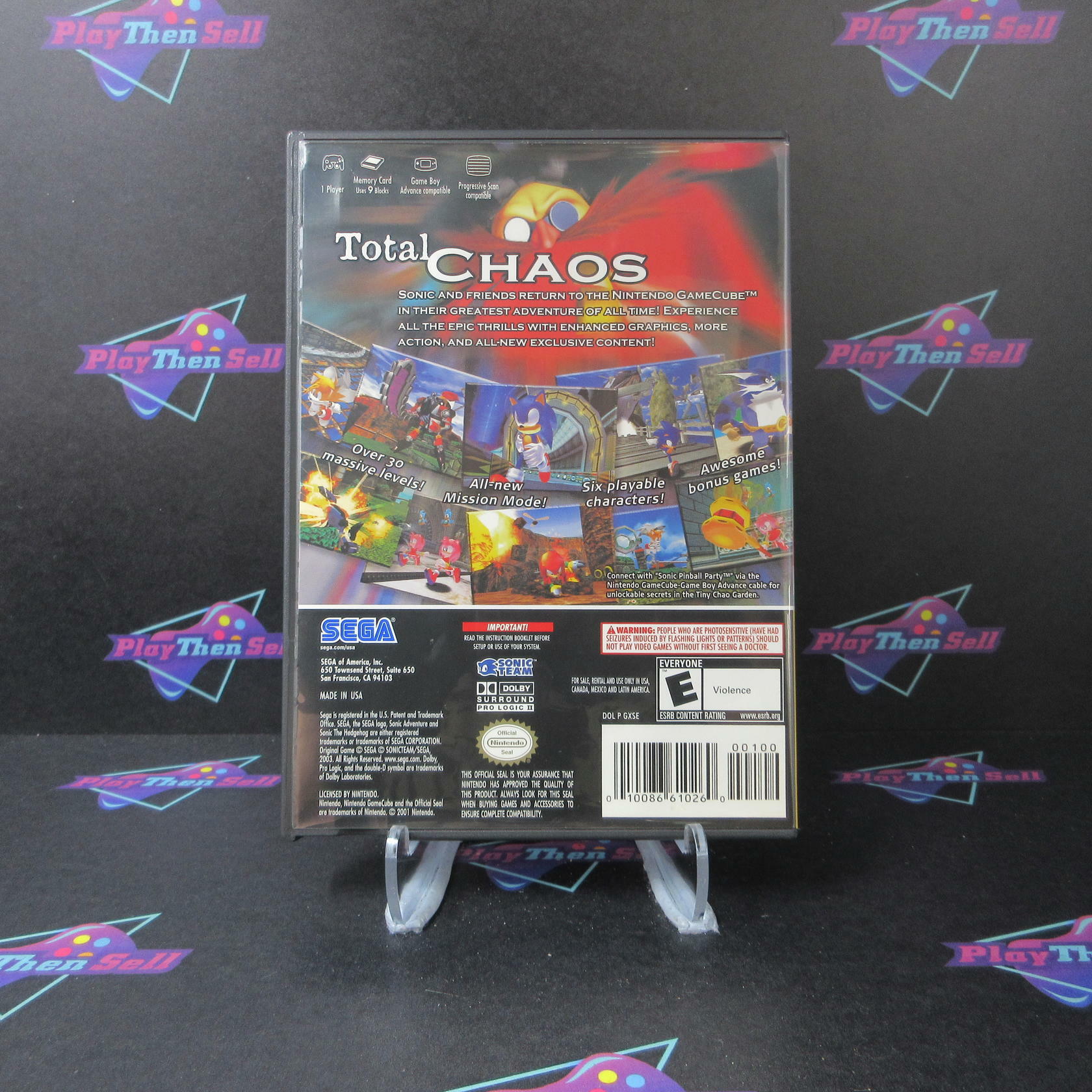 Sonic Adventure DX Director's Cut Nintendo Gamecube Players Choice - Like New