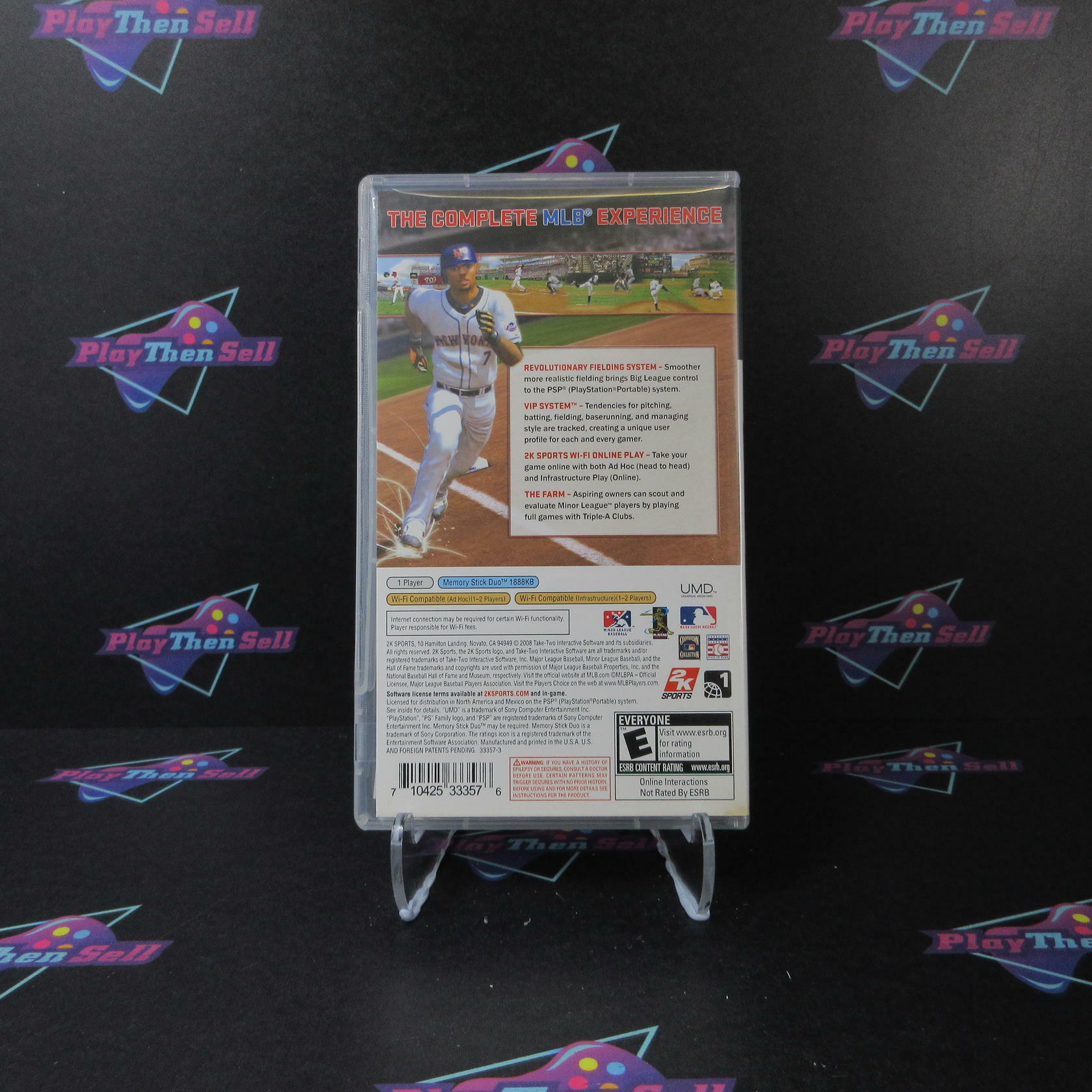 Major League Baseball 2K8 Clear UMD Sony PSP AD Complete CIB - Very Good