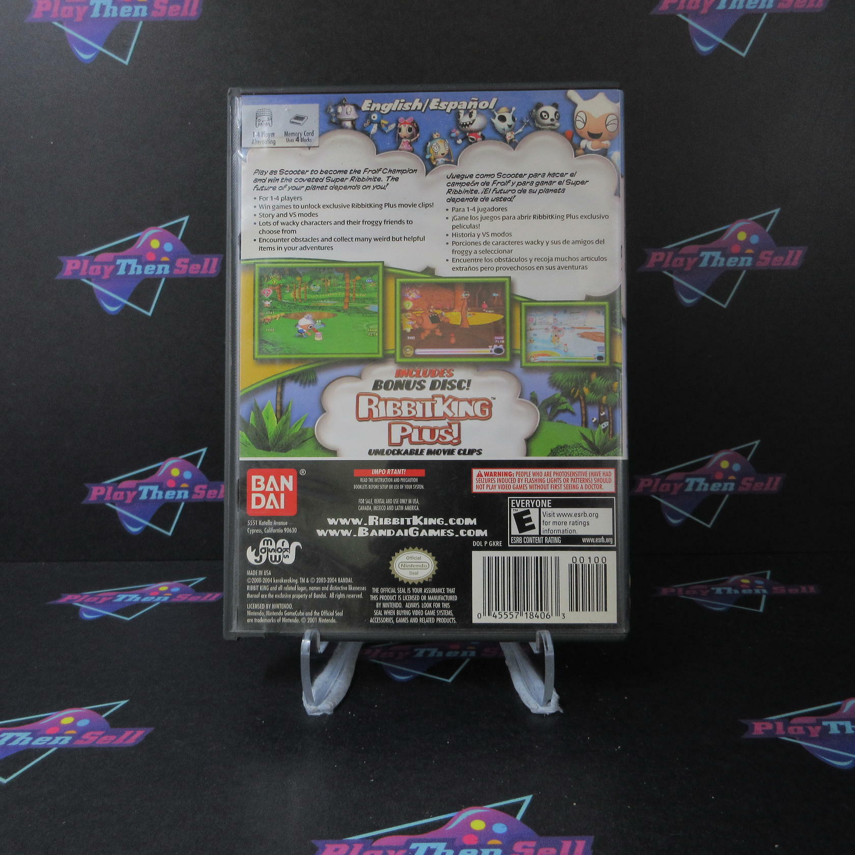 Ribbit King + Reg Card / Bonus Disc Nintendo Gamecube MD Complete CIB - Very Good