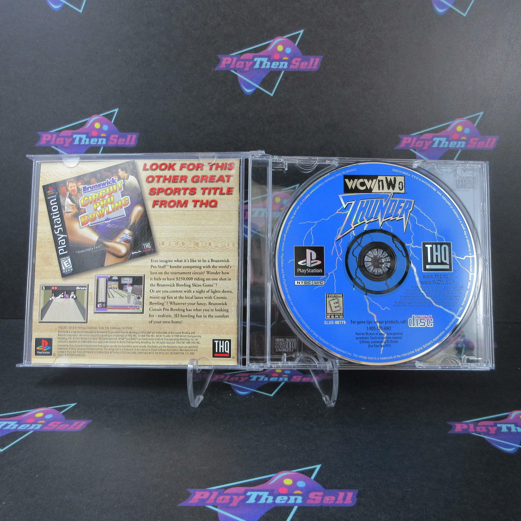 WCW NWO Thunder + Reg Card PS1 PlayStation 1 No Art - Very Good