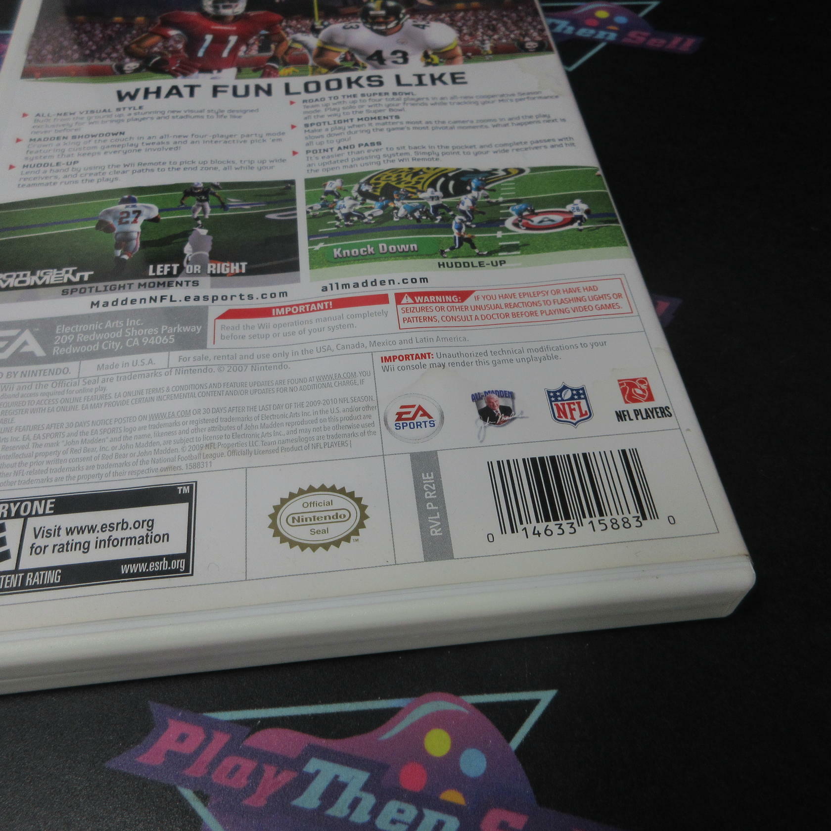 Madden NFL 10 Nintendo Wii AD/DD Complete CIB - Very Good