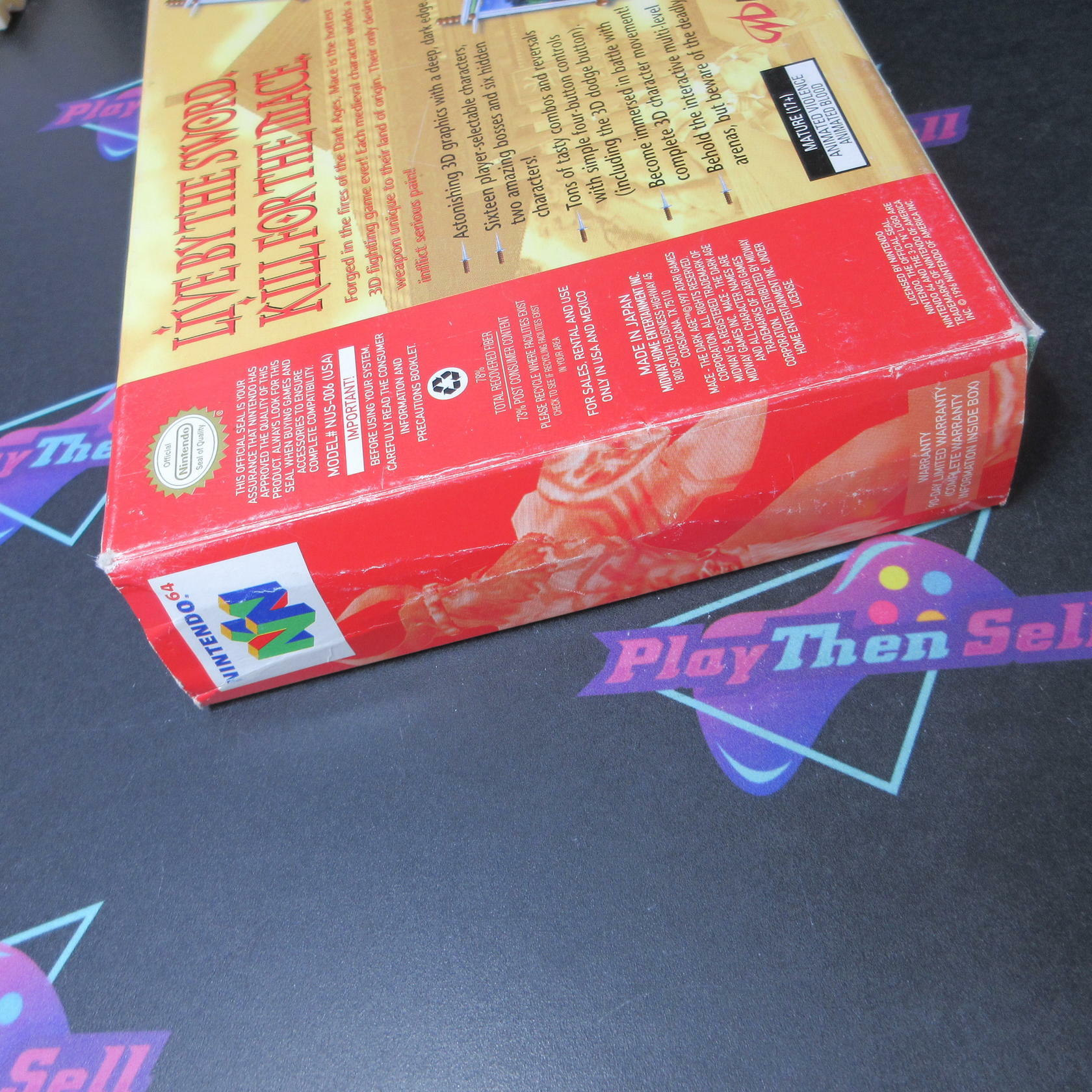 MACE The Dark Age Nintendo 64 Boxed AD/NM See Pics - Very Good