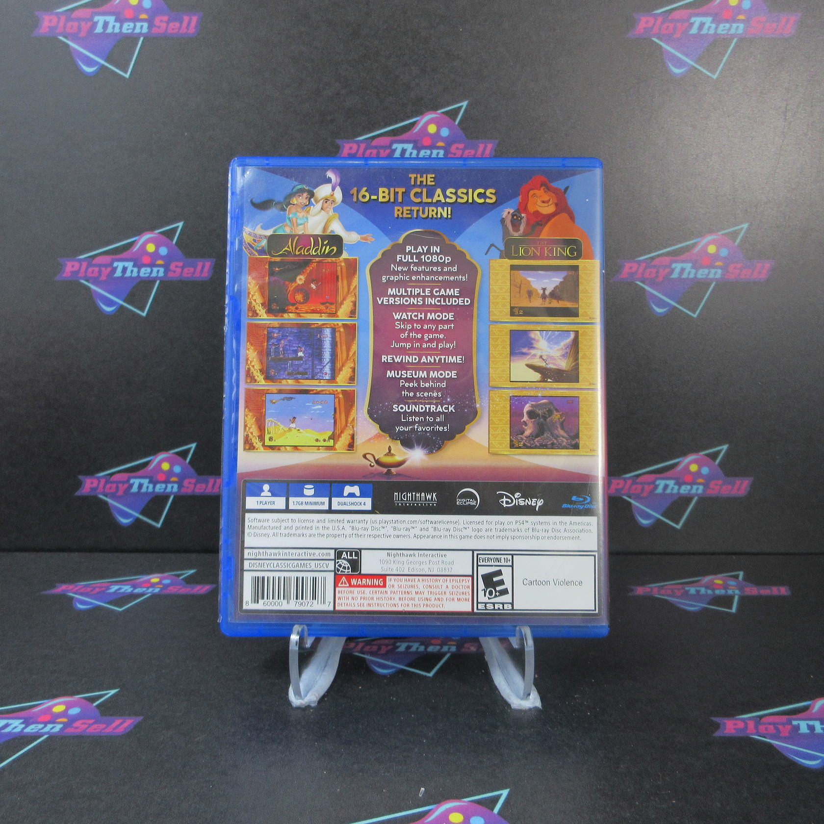 Disney Classic Games Aladdin and The Lion King PS4 PlayStation 4 AD Complete CIB - Very Good