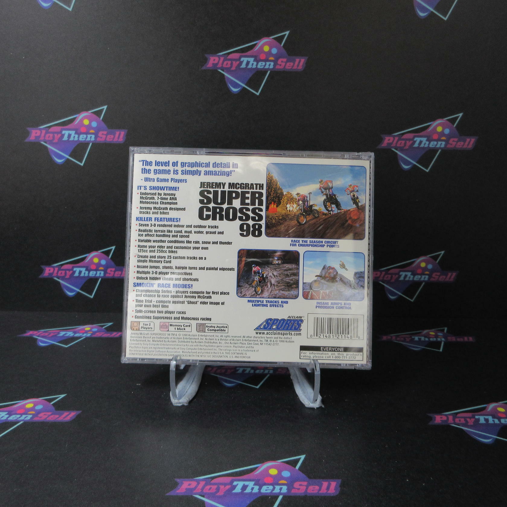 Jeremy McGrath Supercross  98 PS1 PlayStation 1 - Very Good