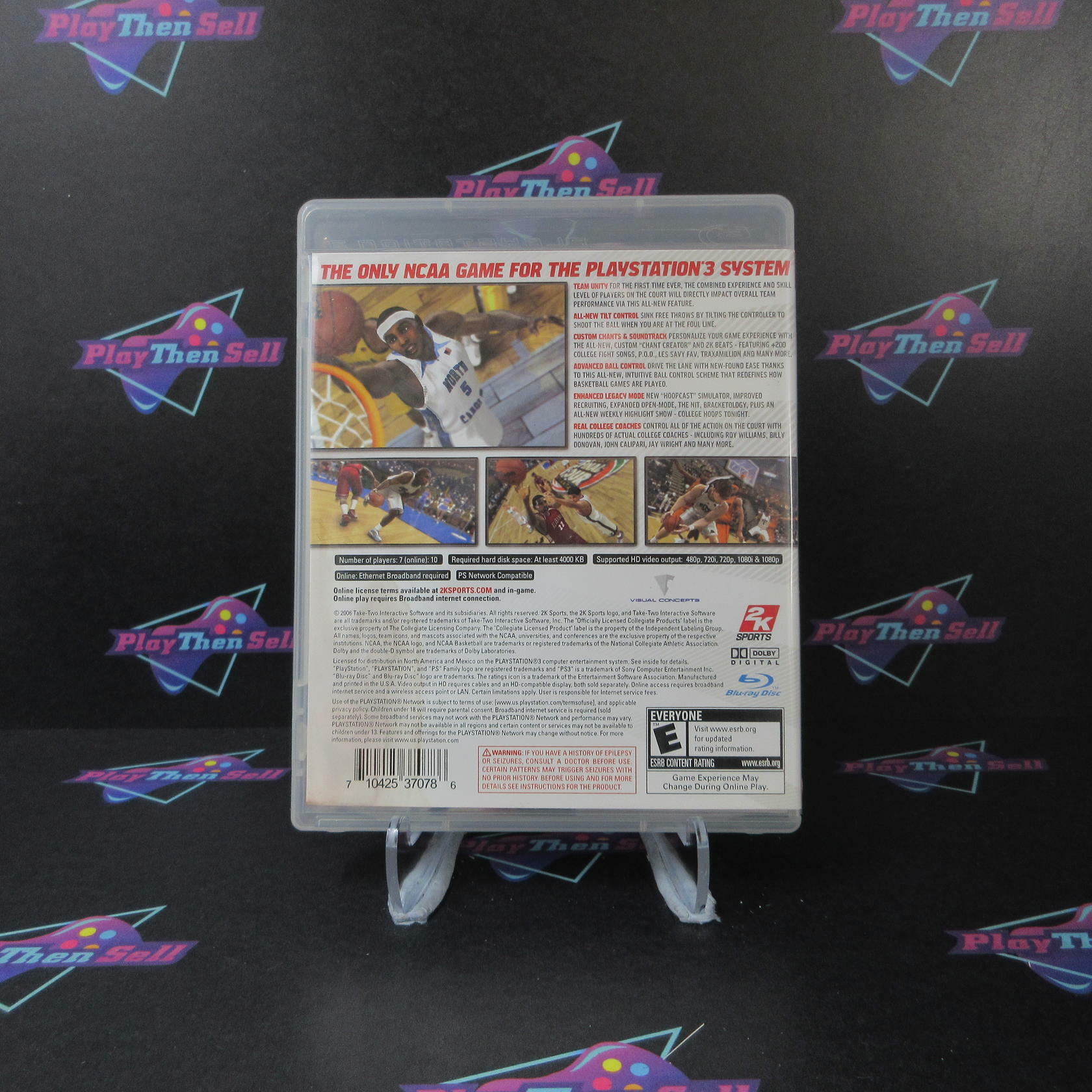 College Hoops 2K7 PS3 PlayStation 3 AD Complete CIB - Very Good