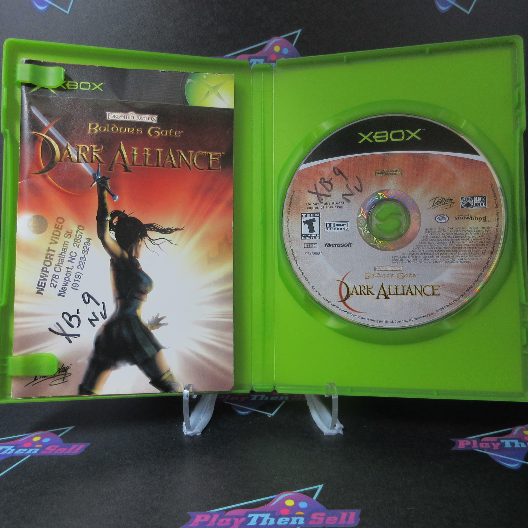 Baldurs Gate Dark Alliance + Reg Card Xbox MD/DD Complete CIB - Very Good