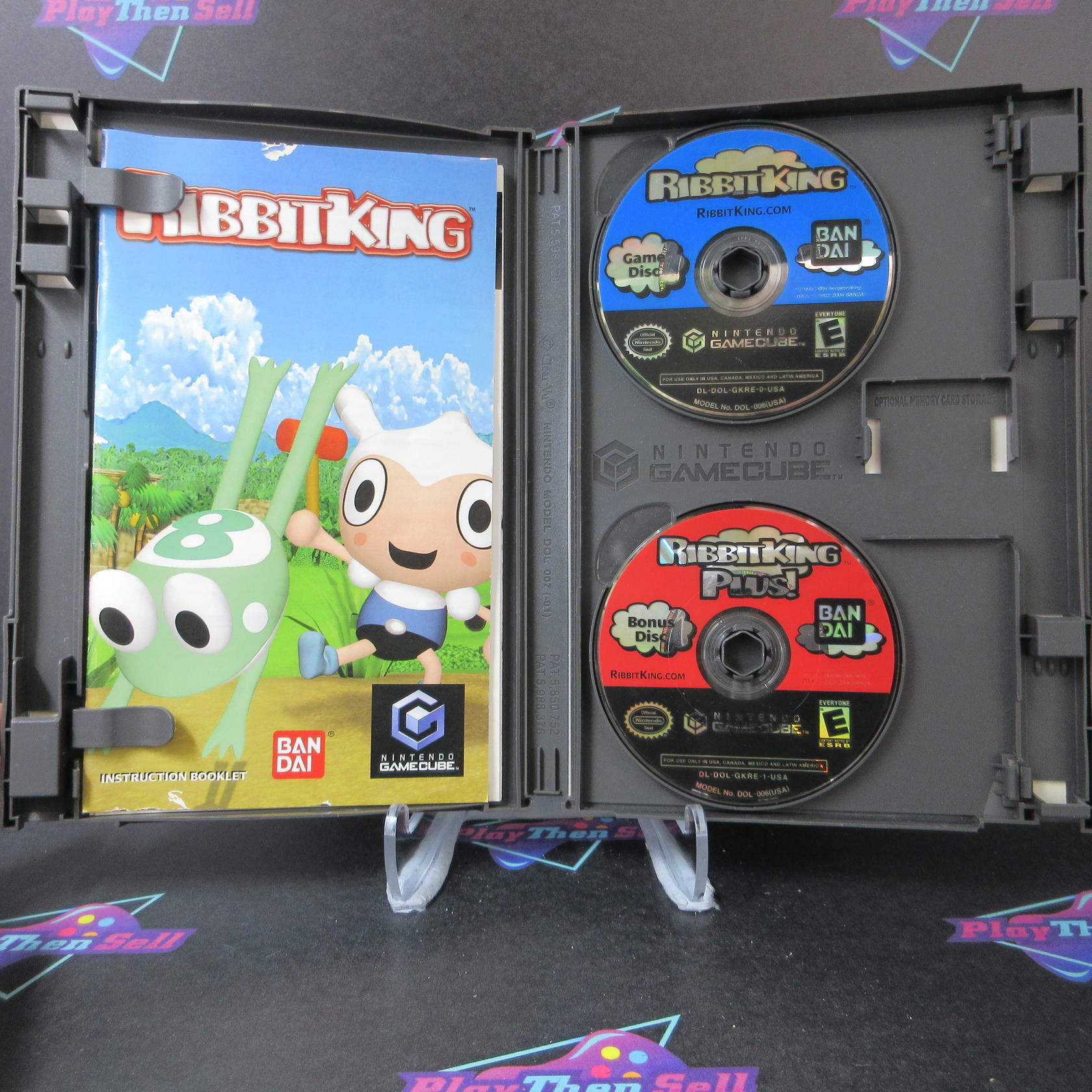 Ribbit King + Reg Card / Bonus Disc Nintendo Gamecube MD Complete CIB - Very Good