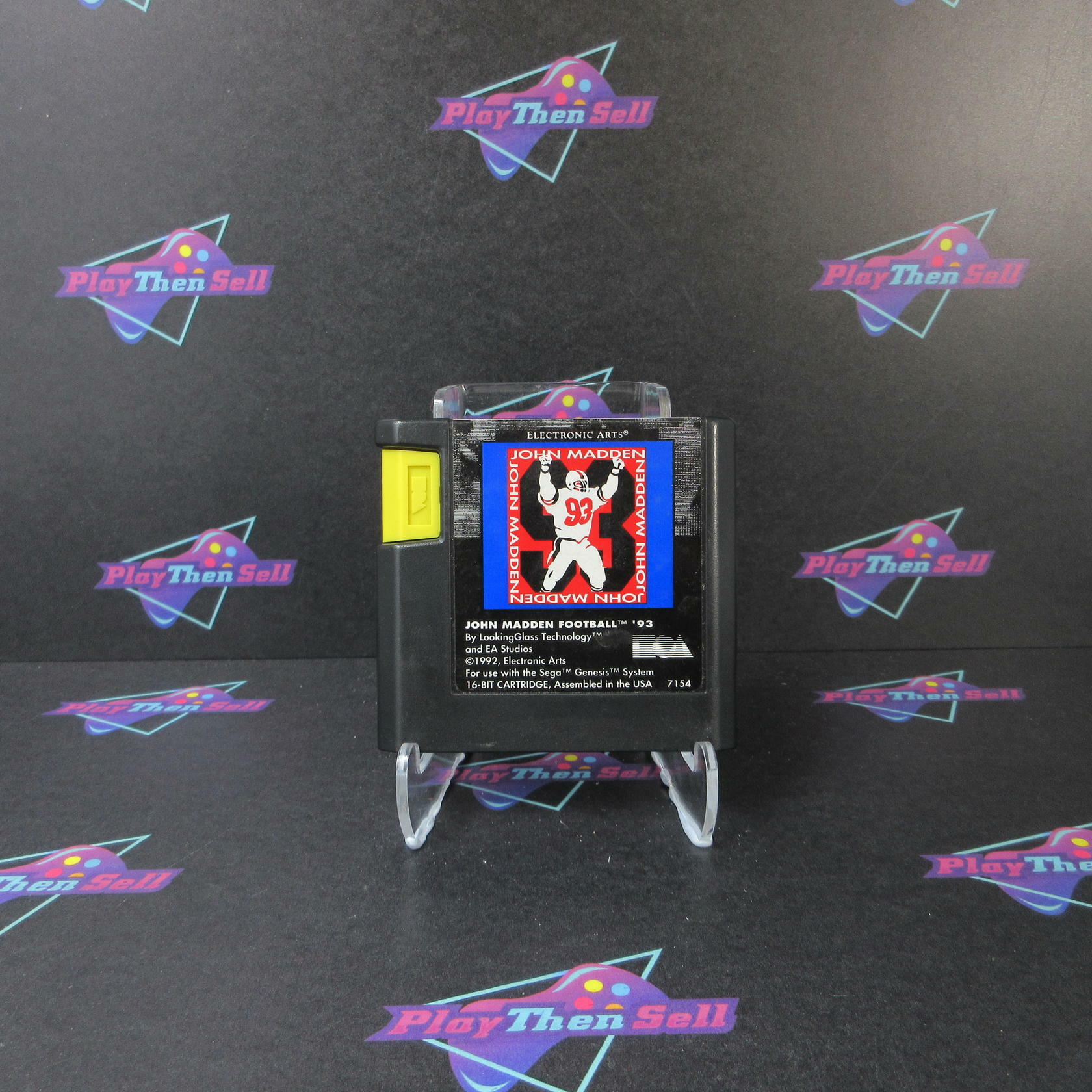 John Madden Football '93 Sega Genesis Cart only AAuthentic/Tested - Very Good