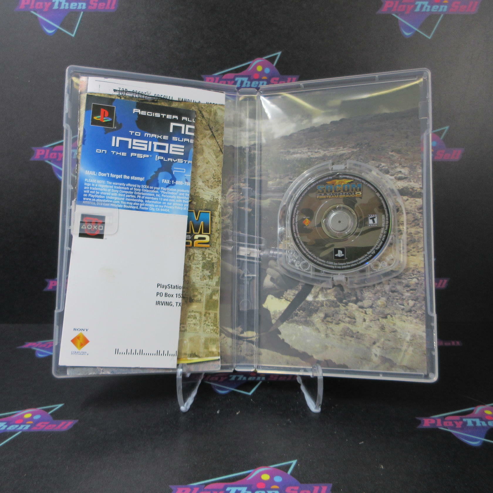 SOCOM US Navy Seals Fireteam Bravo 2 Clear UMD Sony PSP + Reg Card - Like New