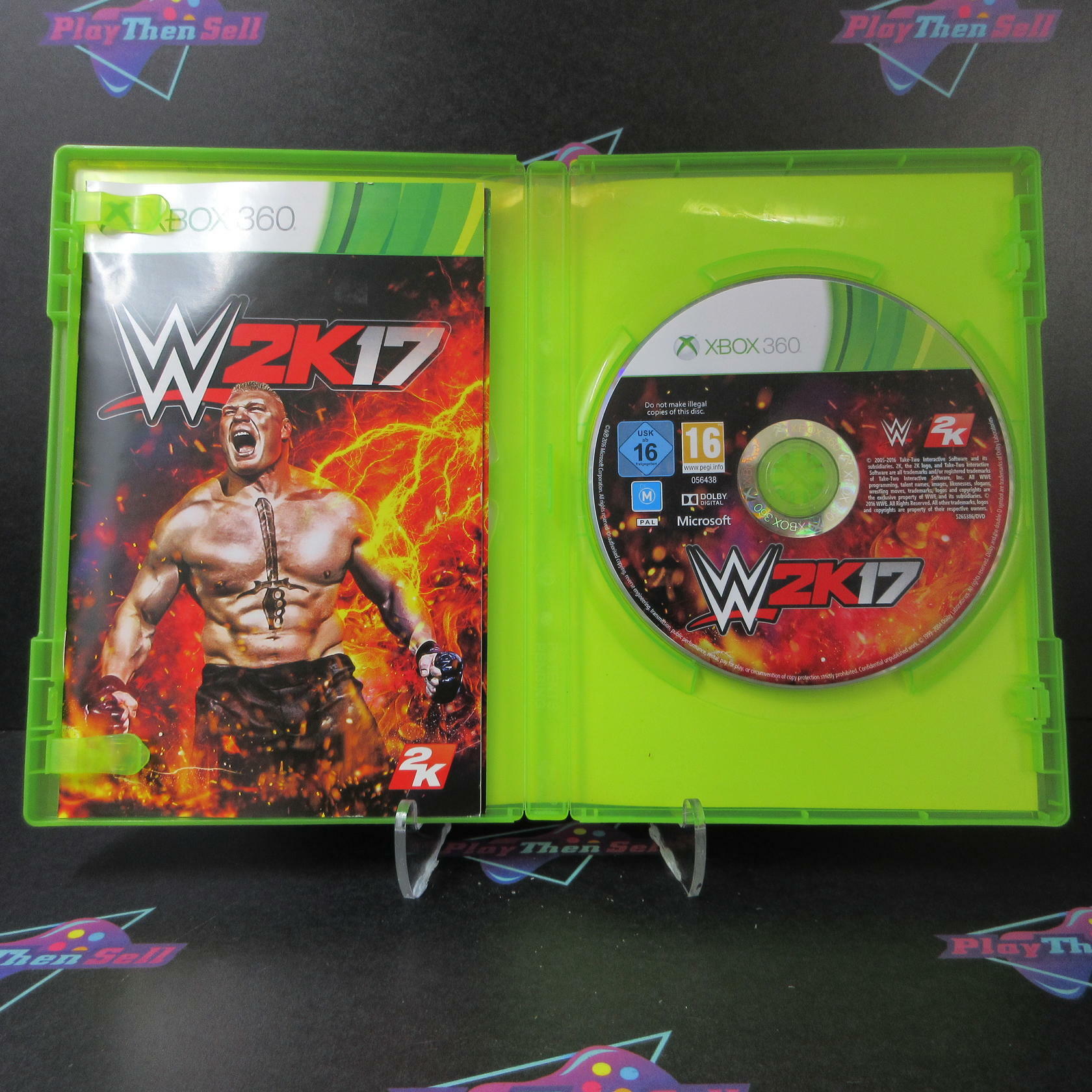 WWE 2K17 PAL Xbox 360 AD Complete CIB - Very Good