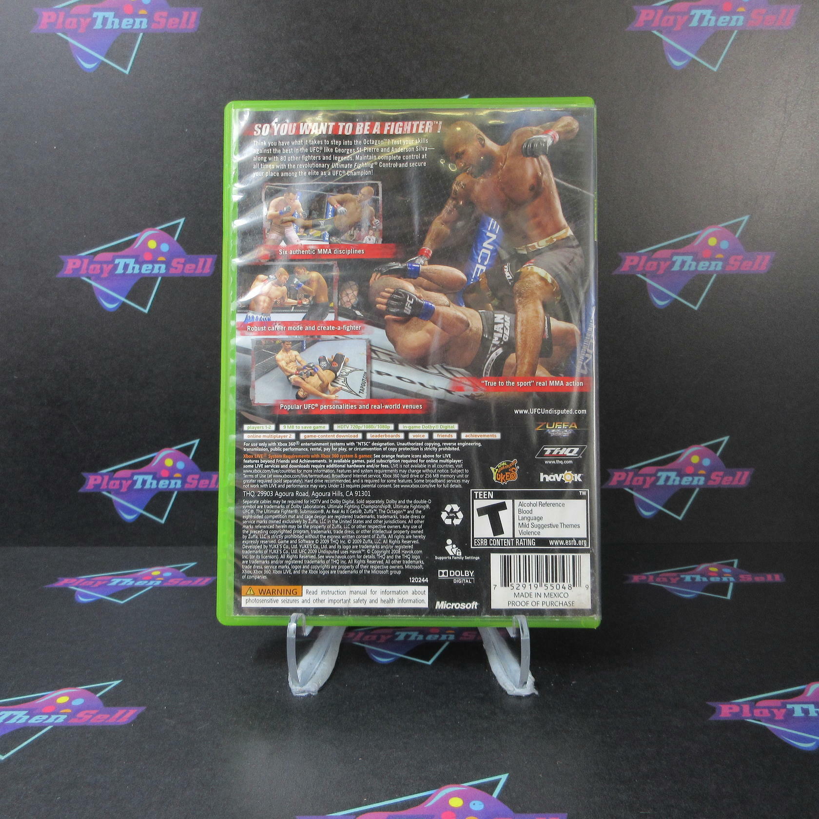 UFC 2009 Undisputed Xbox 360 AD/MD Complete CIB - Very Good