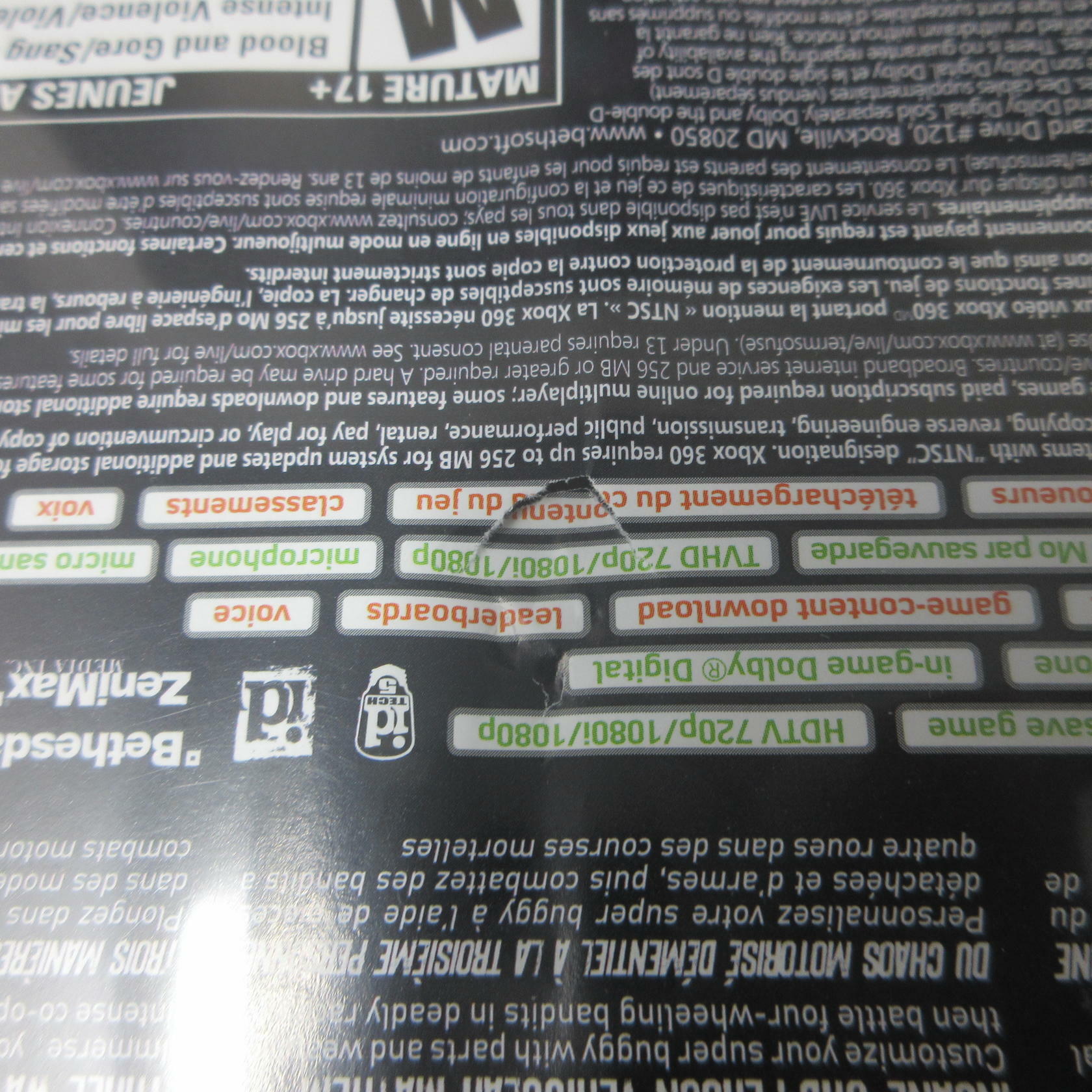 Rage PH Xbox 360 AD Complete CIB - Very Good