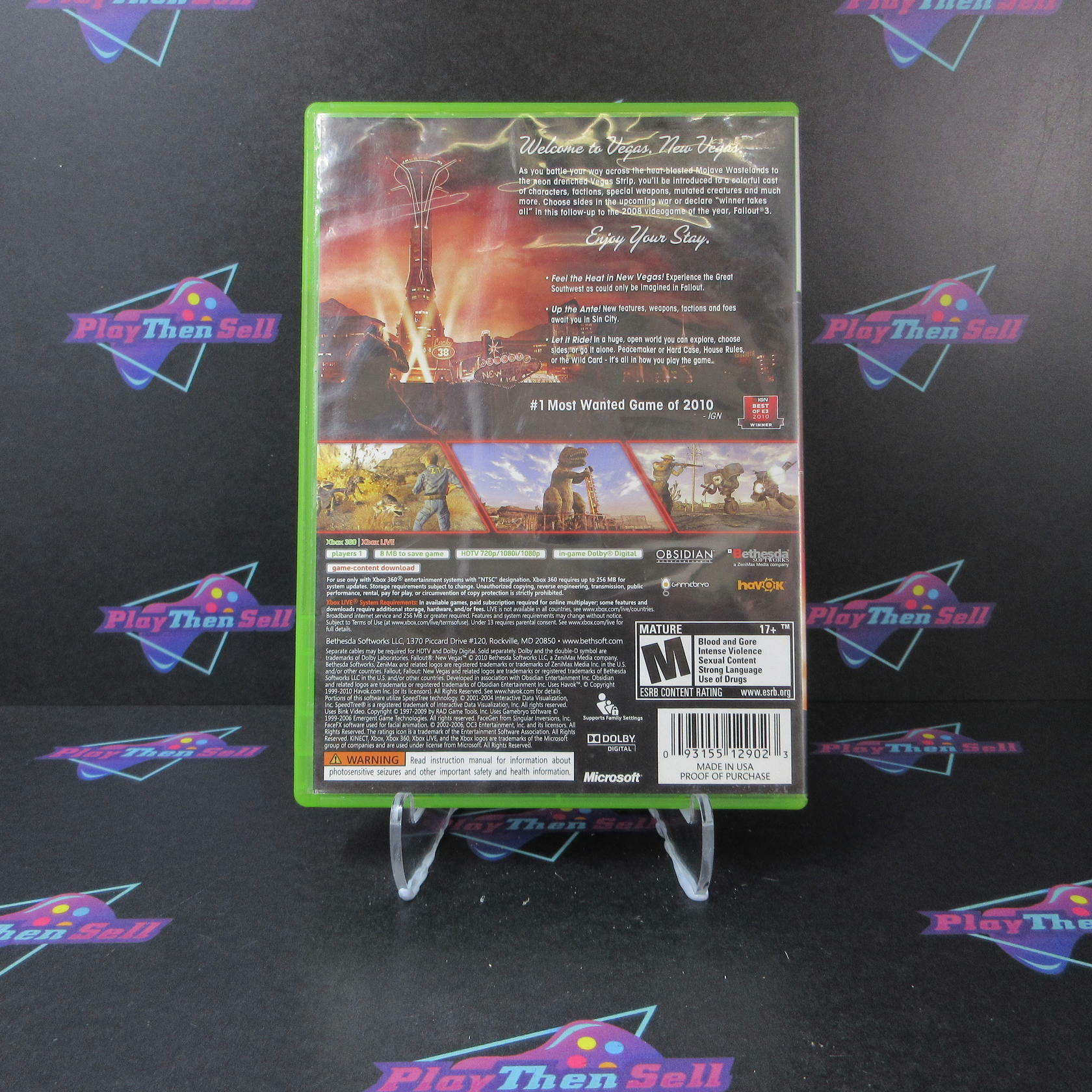 Fallout New Vegas Xbox 360 AD Complete CIB - Very Good