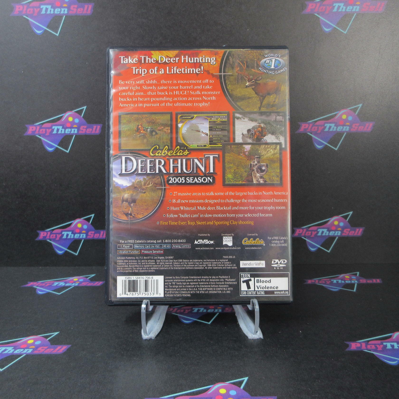 Cabela's Deer Hunt 2005 + Reg Card PS2 PlayStation 2 AD Complete CIB - Very Good
