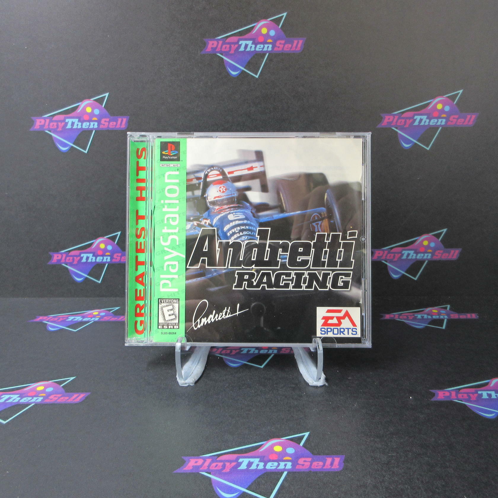 Andretti Racing + Reg Card PS1 PlayStation 1 MD Complete CIB - Very Good